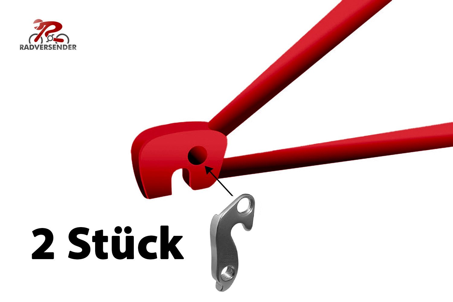 Wheeler Fahrradrahmen 2x Schaltauge Focus, Kalkhoff, Raleigh GH-083 ohne Schraubensatz