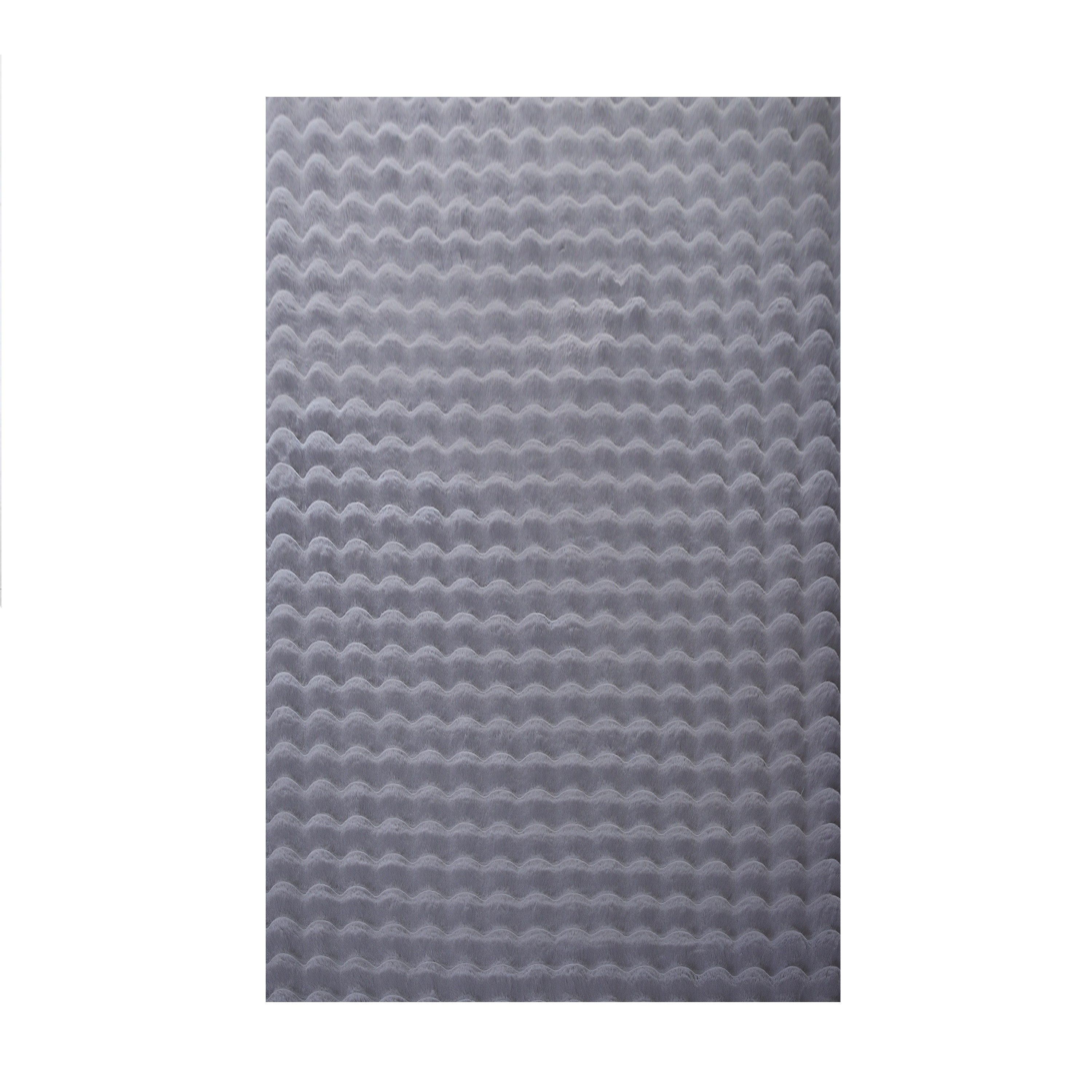 Teppium Teppich Unicolor - Einfarbig, Rechteckig, Höhe: 25 mm, Teppich Wohnzimmer Soft Einfarbig 3D Optik flauschig Plüsch Teppich