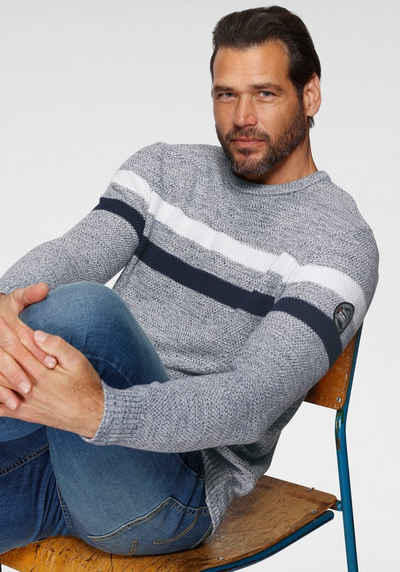 Man's World Strickpullover in melierte Optik