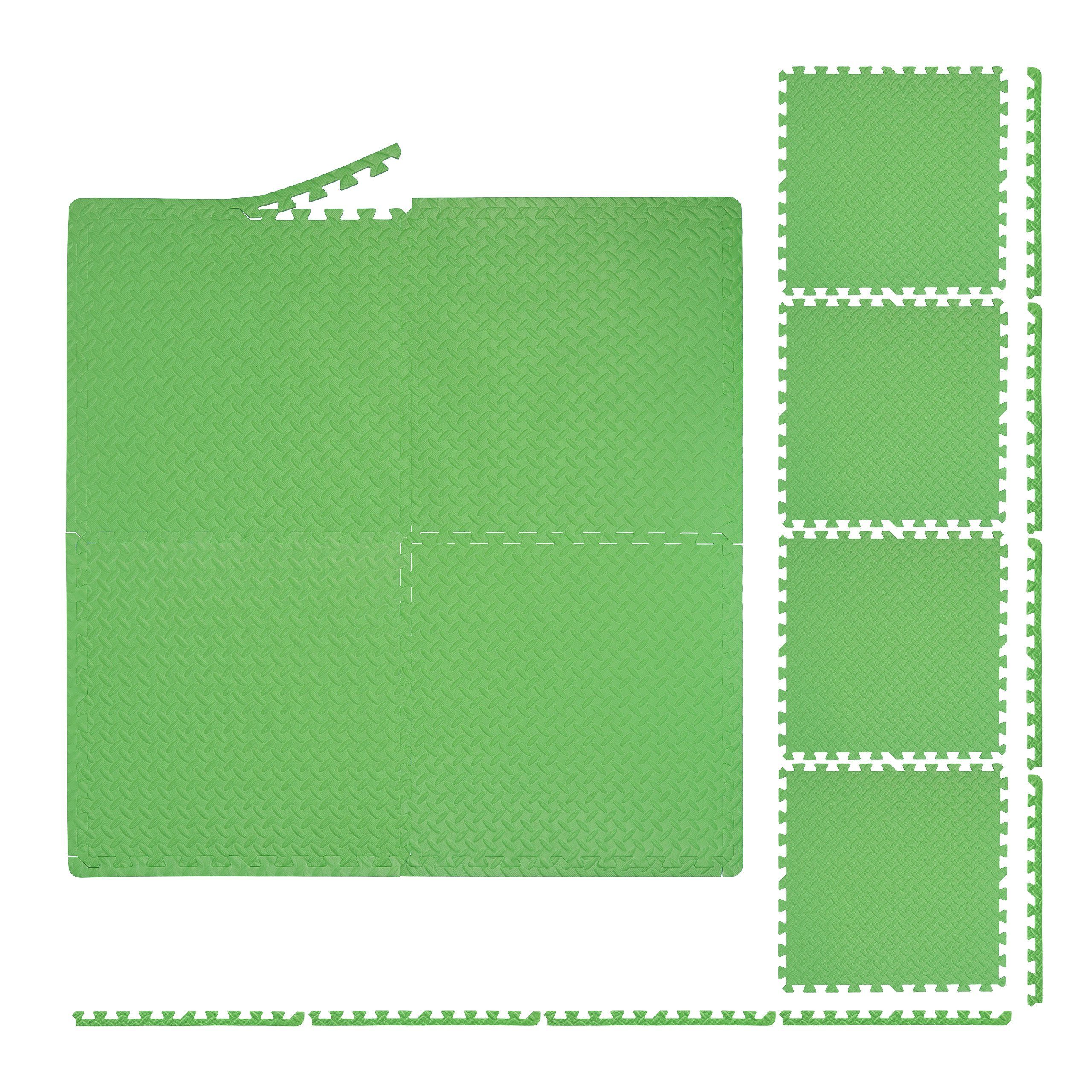relaxdays Bodenschutzmatte Grüne Bodenschutzmatte im 8er Set