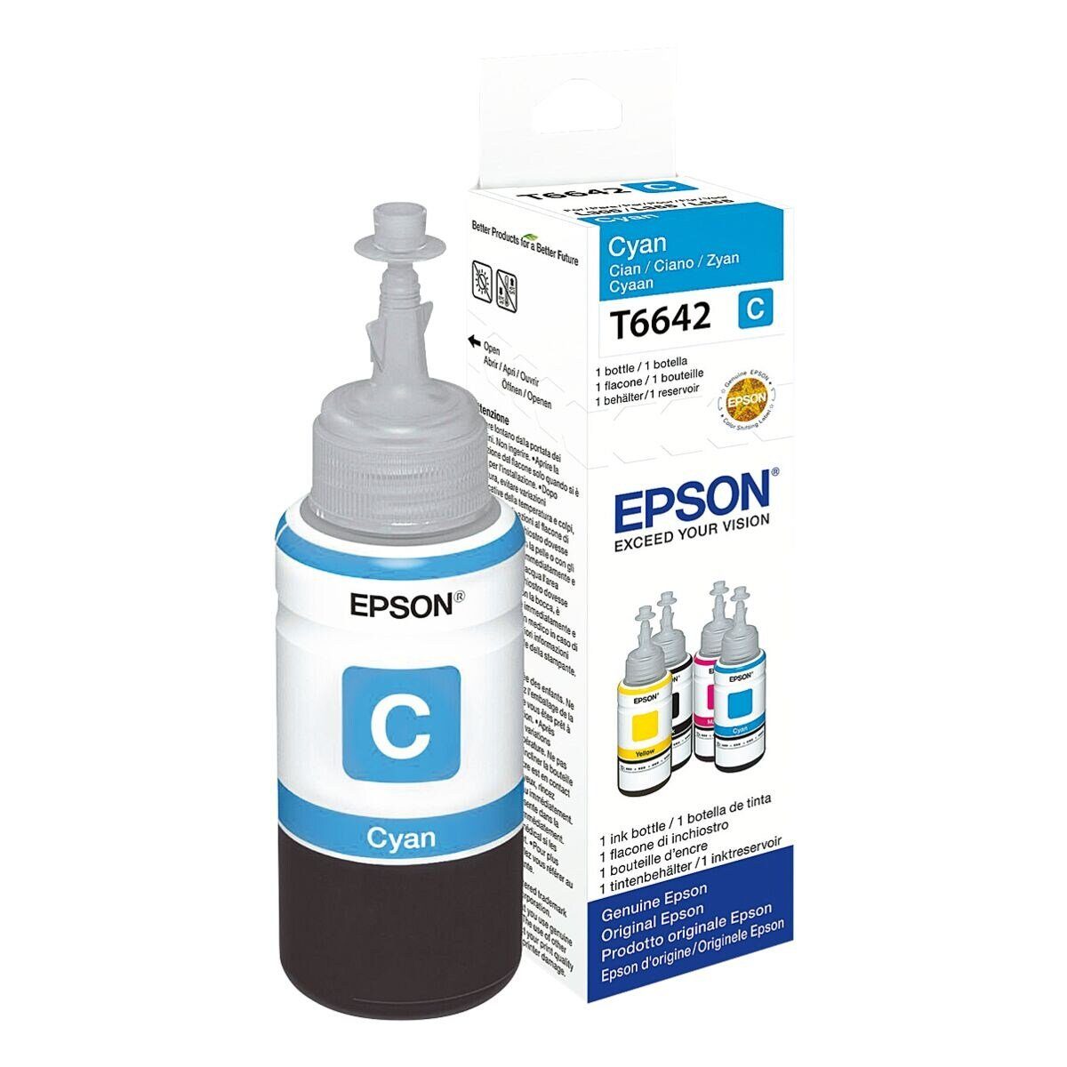Epson T6642 Tintenpatrone (Original Druckerpatrone, cyan)