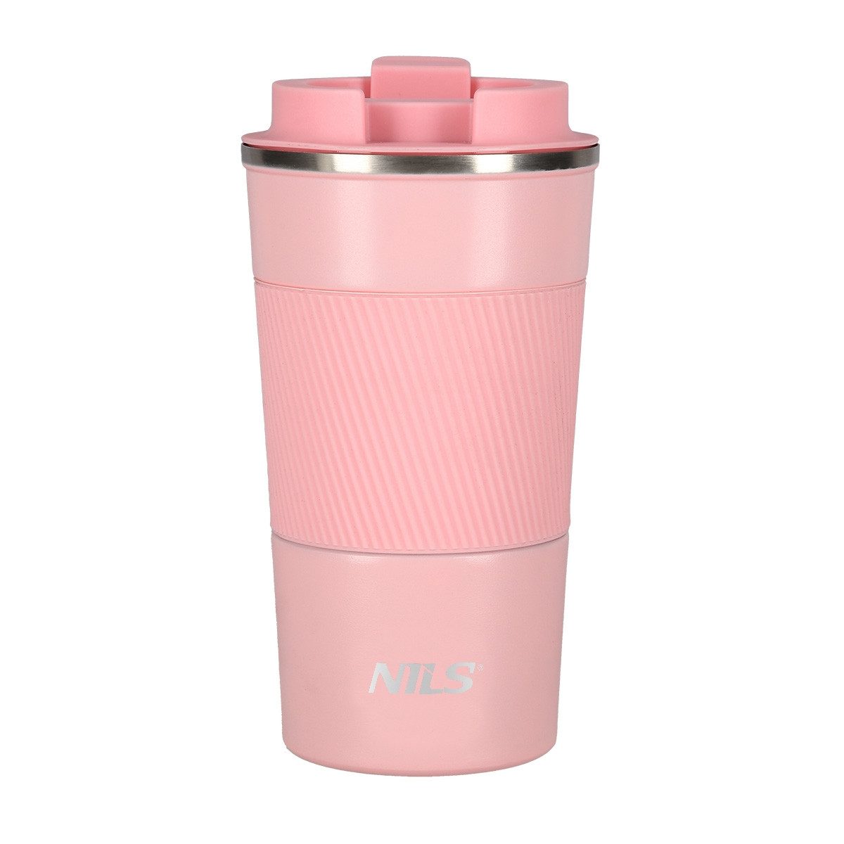 Nils Thermobecher Isolierbecher Kaffeebecher Reisebecher, 1-tlg., Edelstahl, doppelwandig, 510 ml, 12h warm, 24h kalt