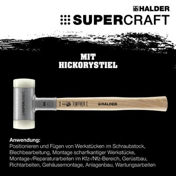 Halder KG Gummihammer HALDER SUPERCRAFT Schonhammer Ø 70 mm rückschlagfrei mit Stahlschrotfü