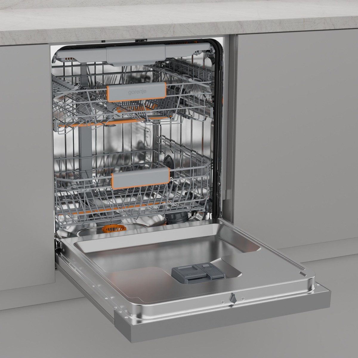 GORENJE teilintegrierbarer Geschirrspüler GI663B95X, 9,4 l, 16 Maßgedecke, 16 Maßgedecke, auto. Türöffnung, Besteckschublade – Bild 5 von 5