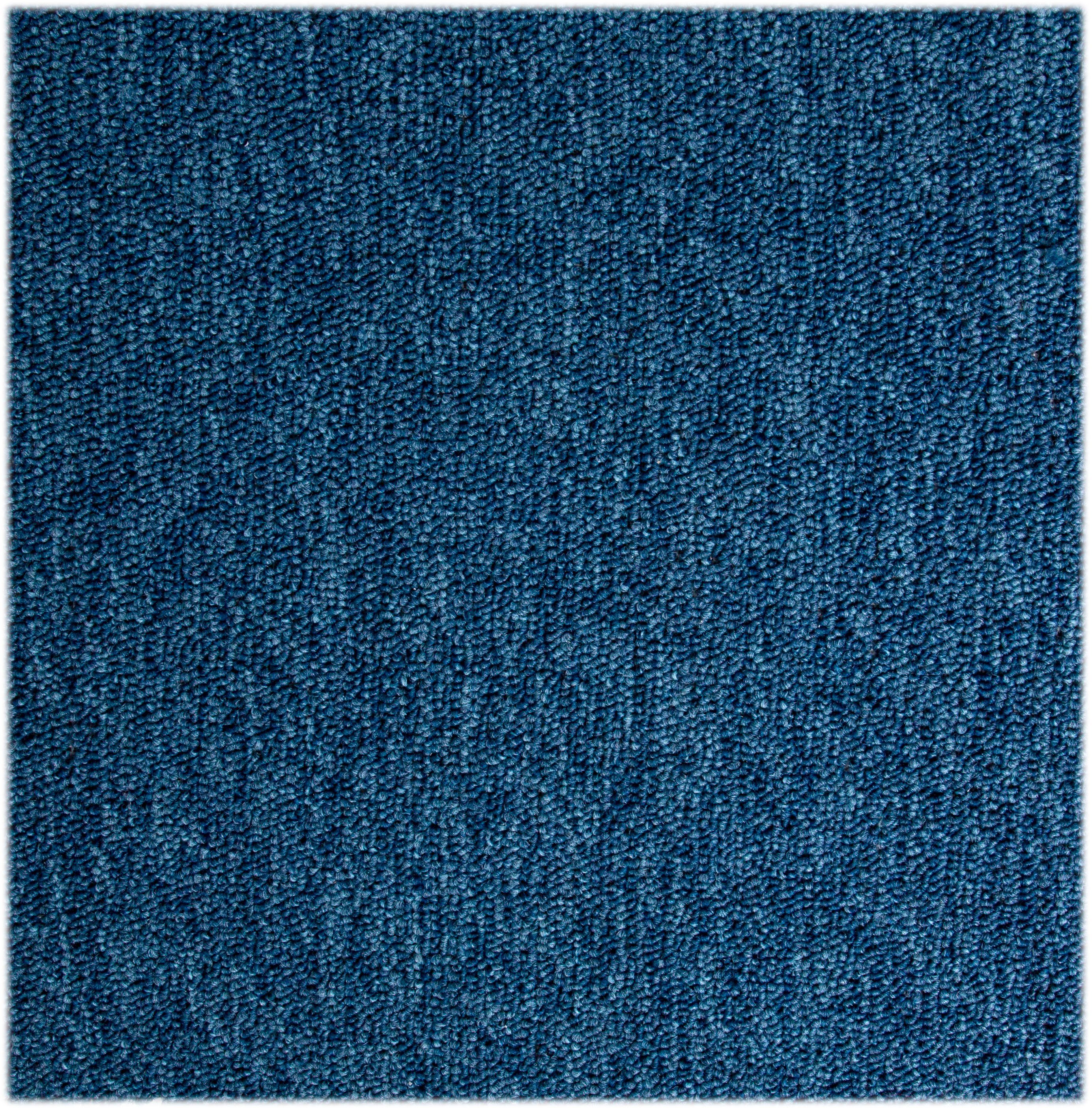 Teppichboden Coupon Feinschlinge Luton, Andiamo, rechteckig, Höhe: 6 mm, meliert, Breite 400 cm oder 500 cm, strapazierfähig & pflegeleicht blau
