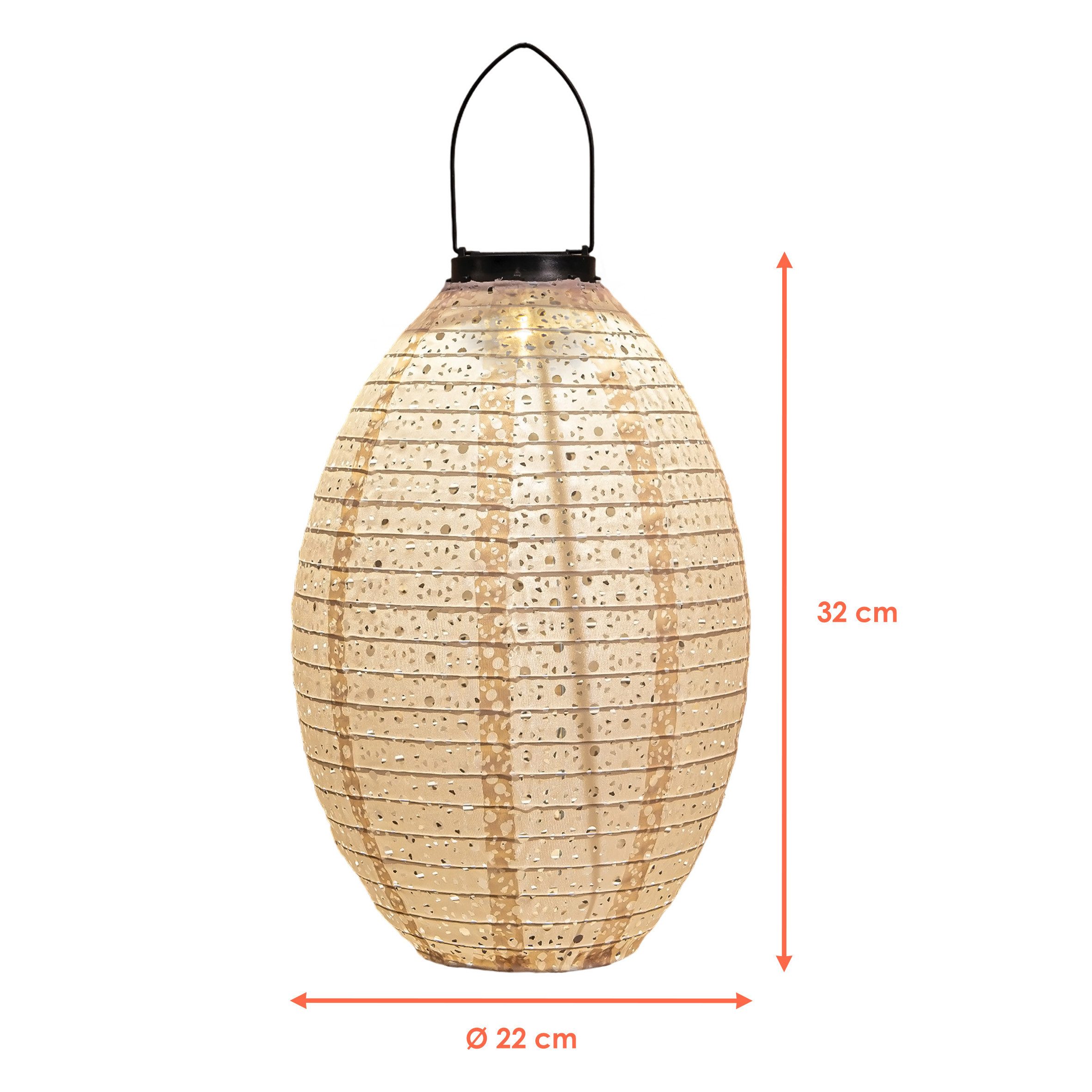 Spetebo LED Lampion Solar Textil Laterne günstig online kaufen