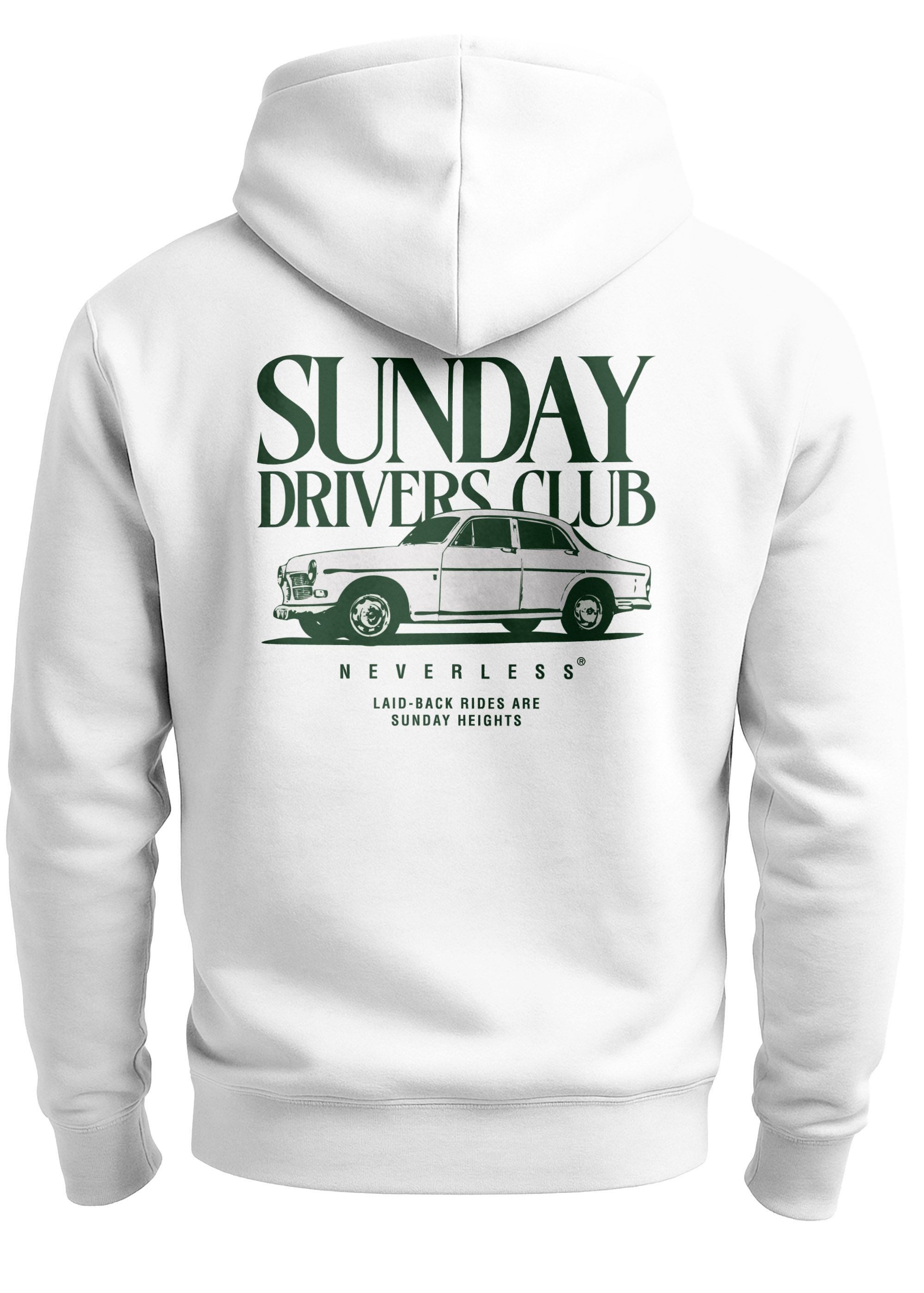 Neverless Hoodie Herren Hoodie Backprint Oldtimer Auto Sunday Driver Club A günstig online kaufen