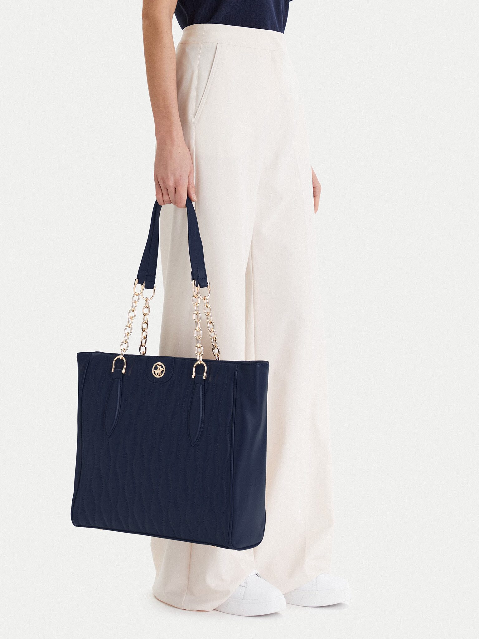 BEVERLY HILLS POLO CLUB Handtasche Beverly Hills Polo Club Damenhandtasche Marineblau BEVERLY HILLS POLO