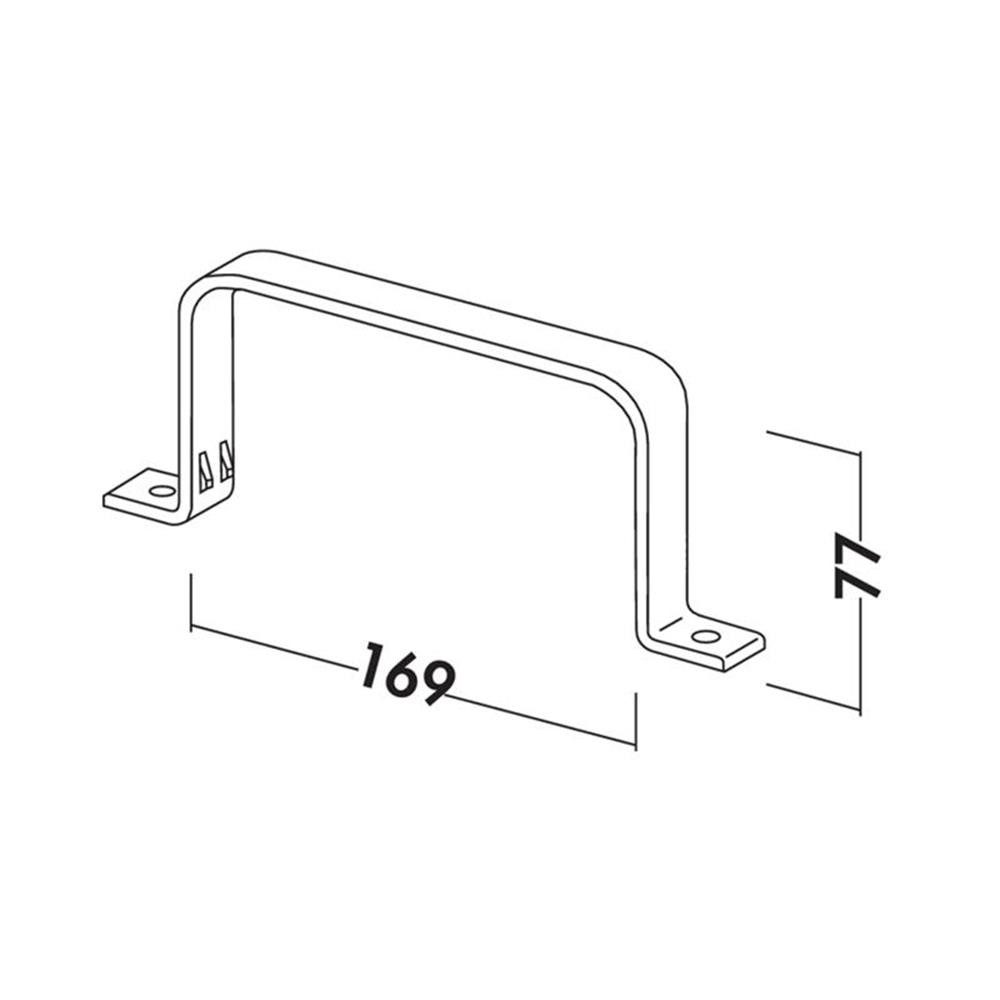Naber Abluft-Set Naber COMPAIR System Ø 125 Flachkanalhalterung 125 Edelstahl
