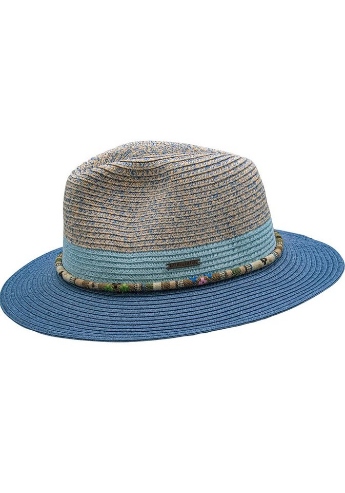 chillouts Sonnenhut Montijo Hat, Chillouts knautschbarer Papiertraveller  mit bunter Garnitur