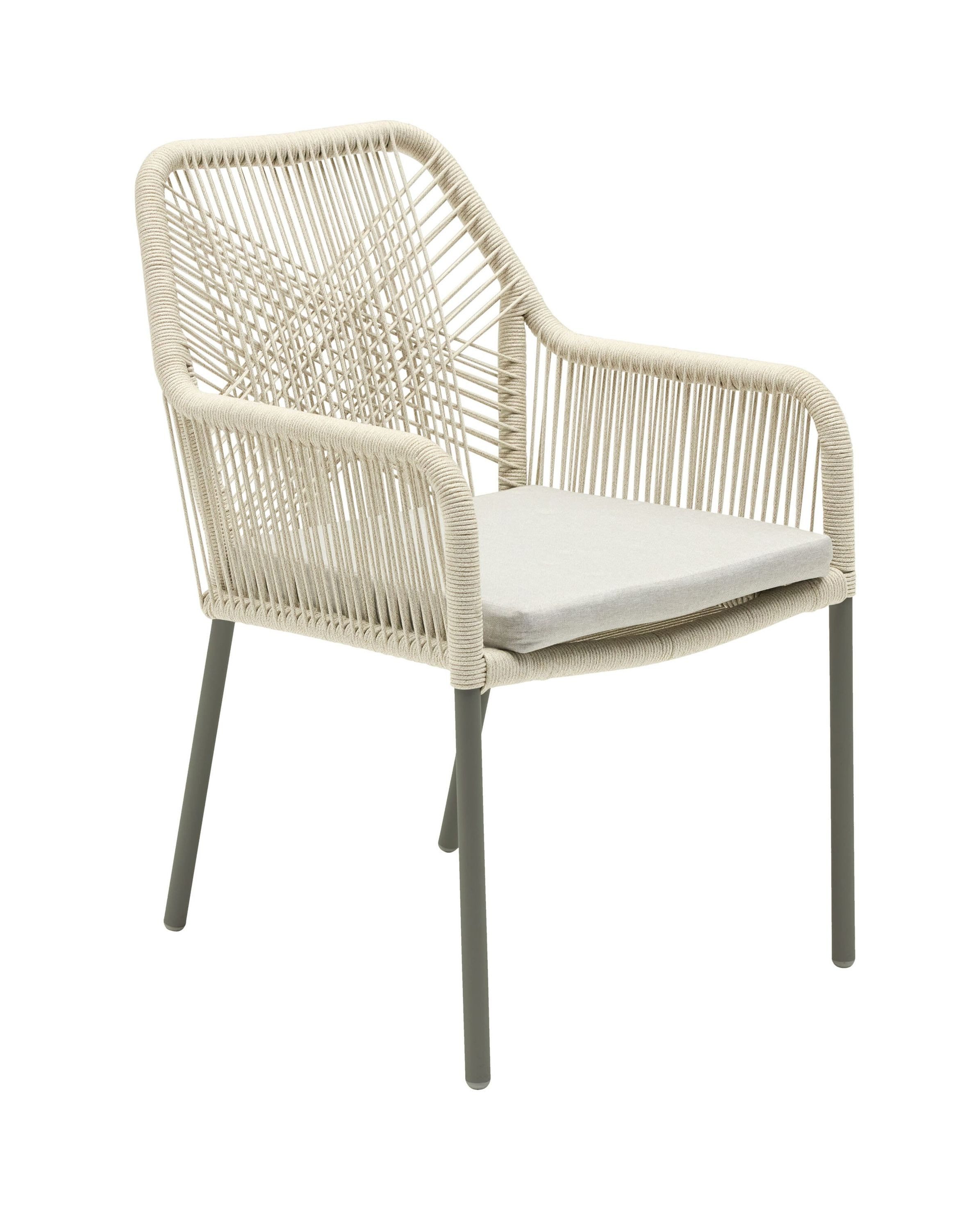 LC Garden Gartenstuhl Gartenstuhl »Stilo« Rope Armlehnstuhl inkl. Sitzkissen (1 St)