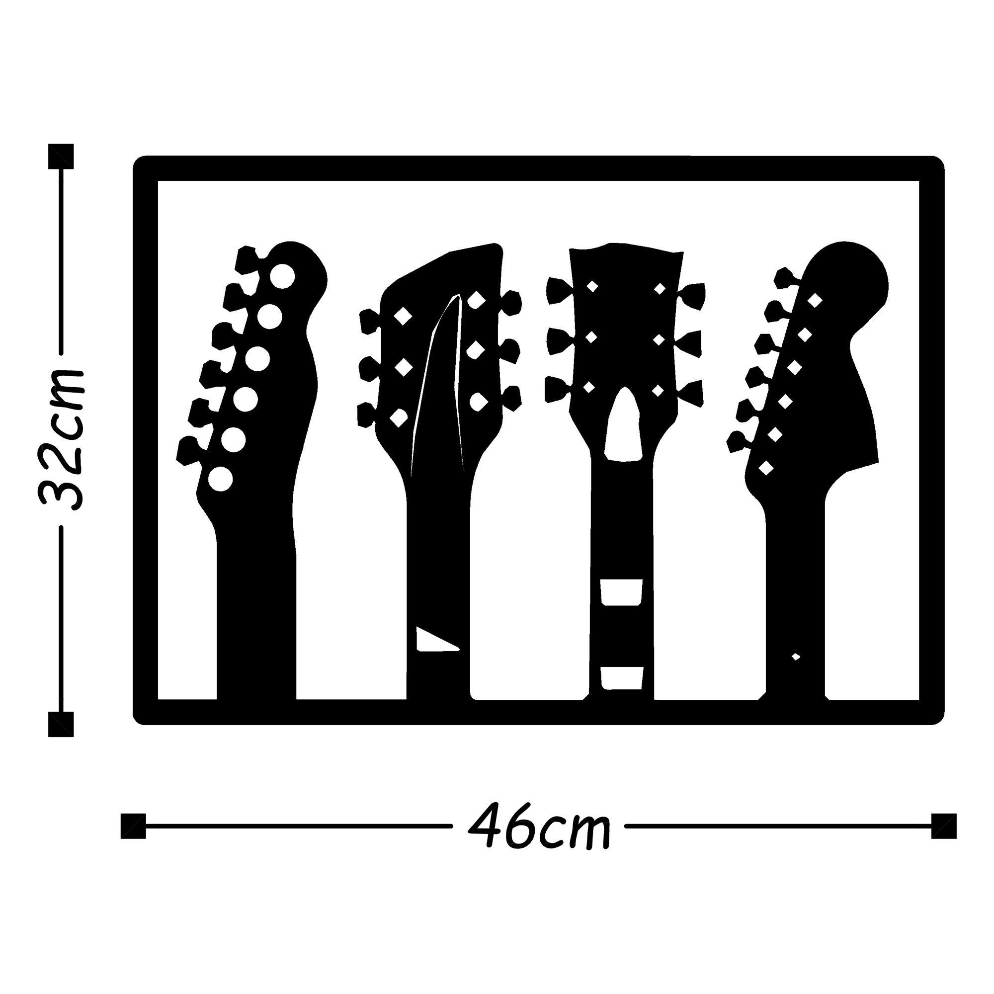 Wanddekoobjekt Schwarz, Wallity 46 x 100% cm, TNL1354, 32 Metall