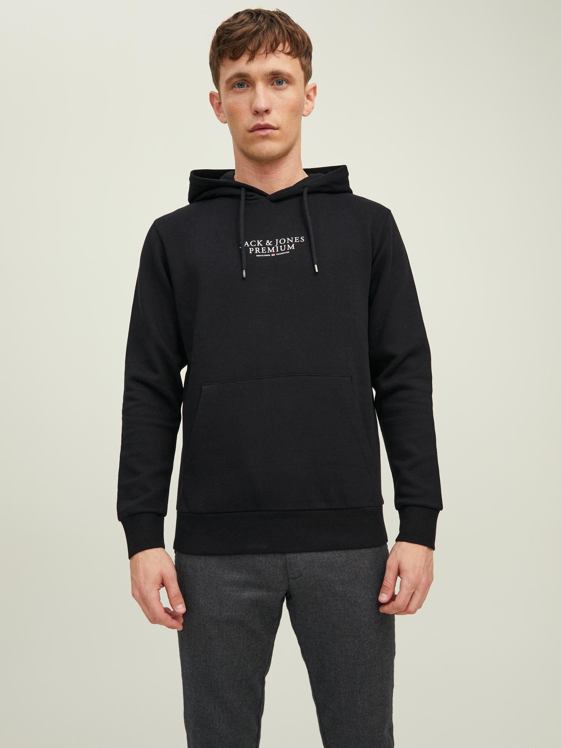 Jack & Jones Kapuzensweatshirt BLUARCHIE SWEAT HOOD schwarz