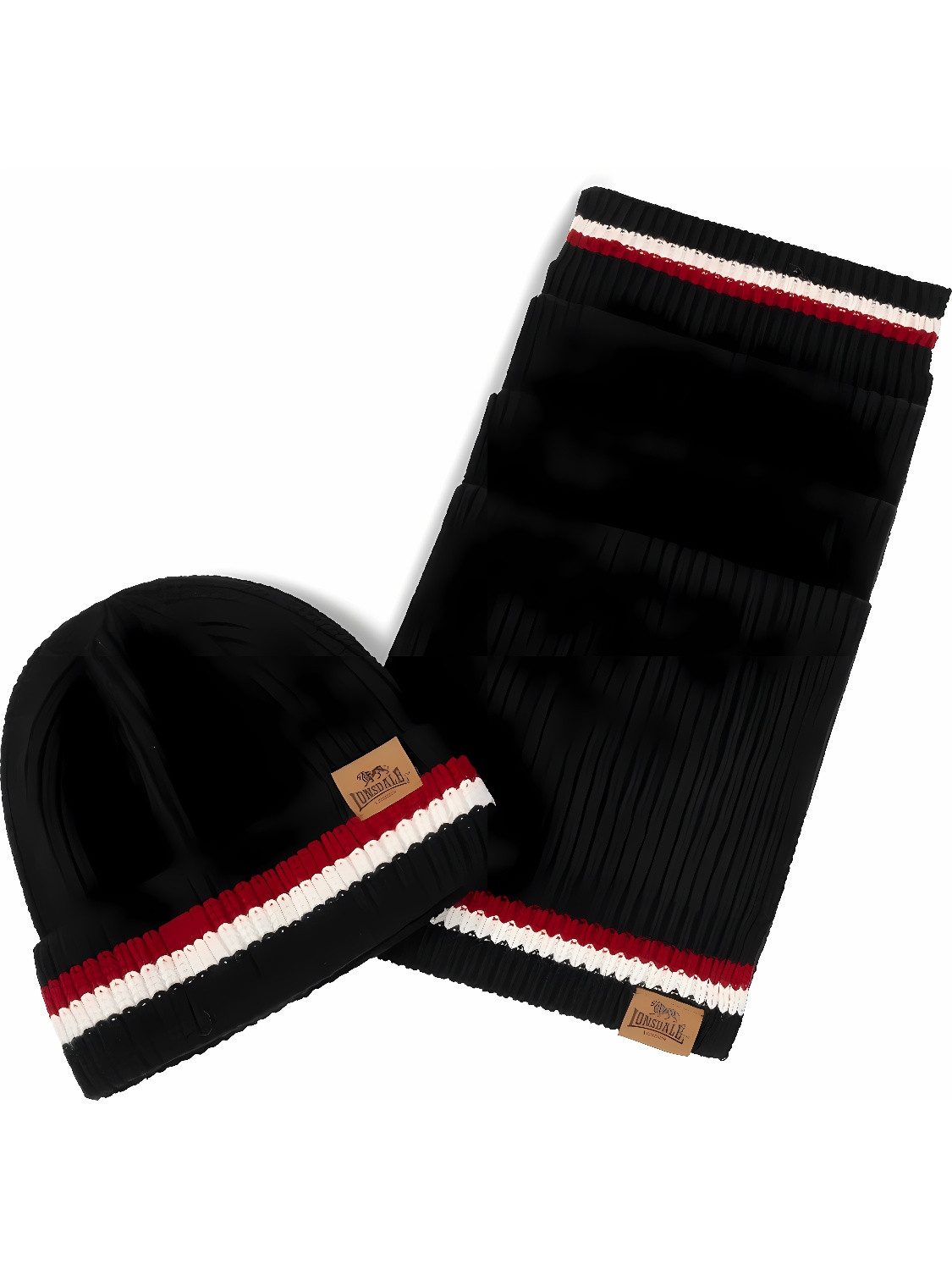 Lonsdale Strickmütze Butleigh Unisex Schal und Mütze Set