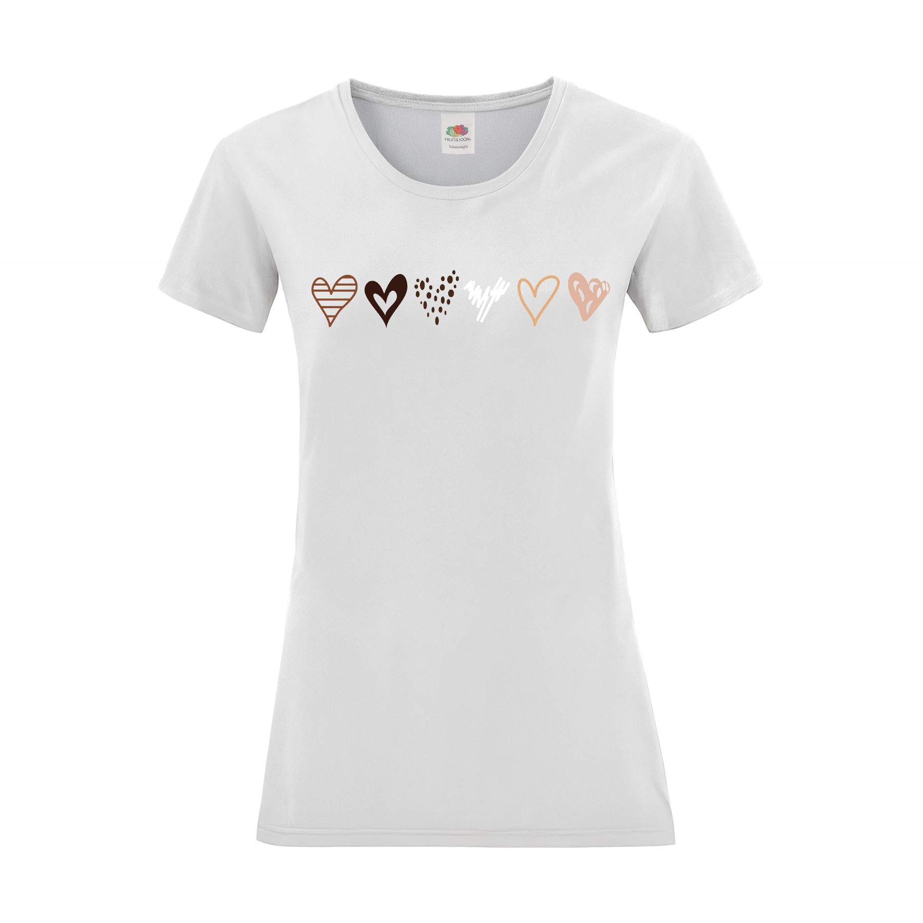 T-Shirt Damen T-Shirt "6 kleine Herzen"