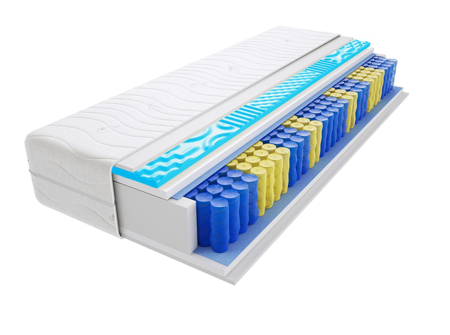 Taschenfederkernmatratze Matratzen, Taschenmatratzen Dijon Max Visco Molet 65x120 cm, Godre, 24 cm hoch