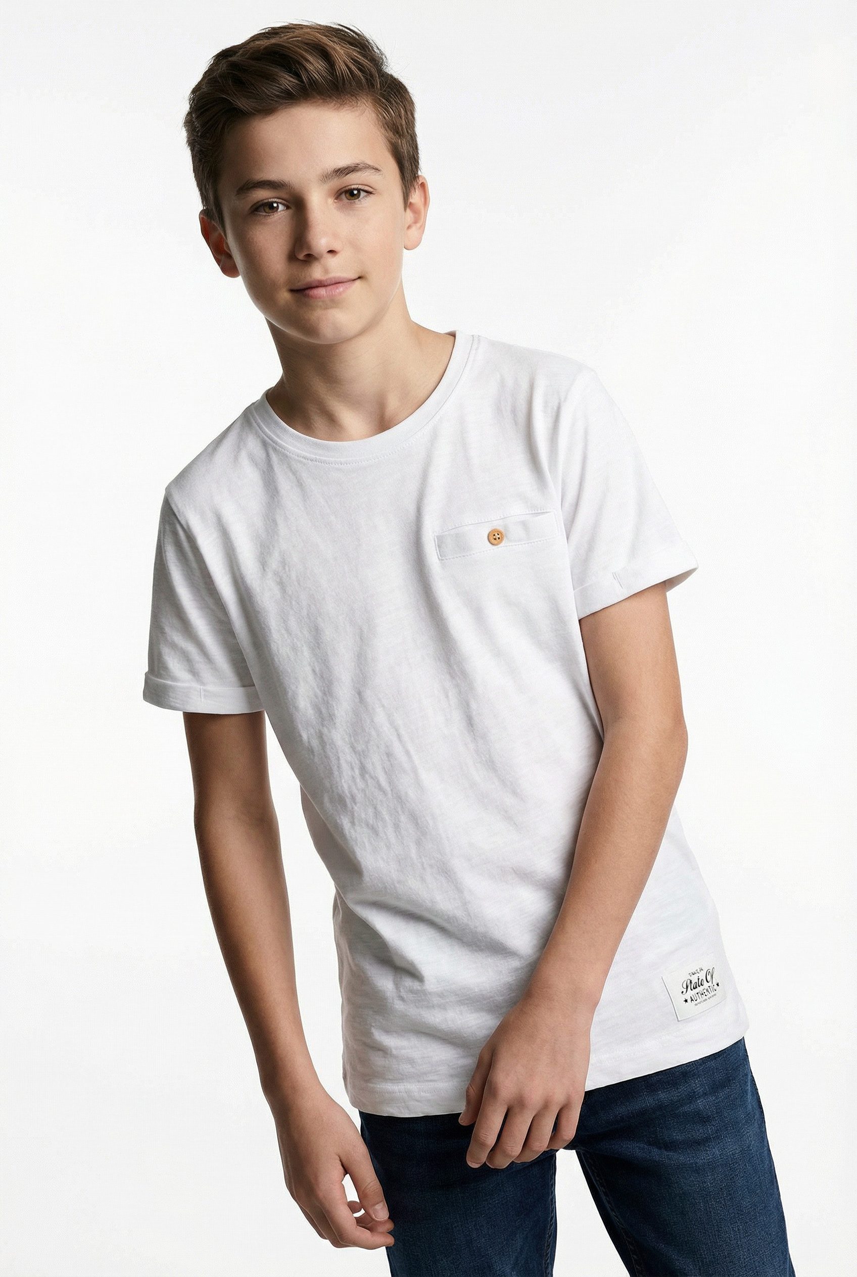 Name It Kurzarmshirt NKMVINCENT SS TOP F NOOS Baumwolle, Brusttasche