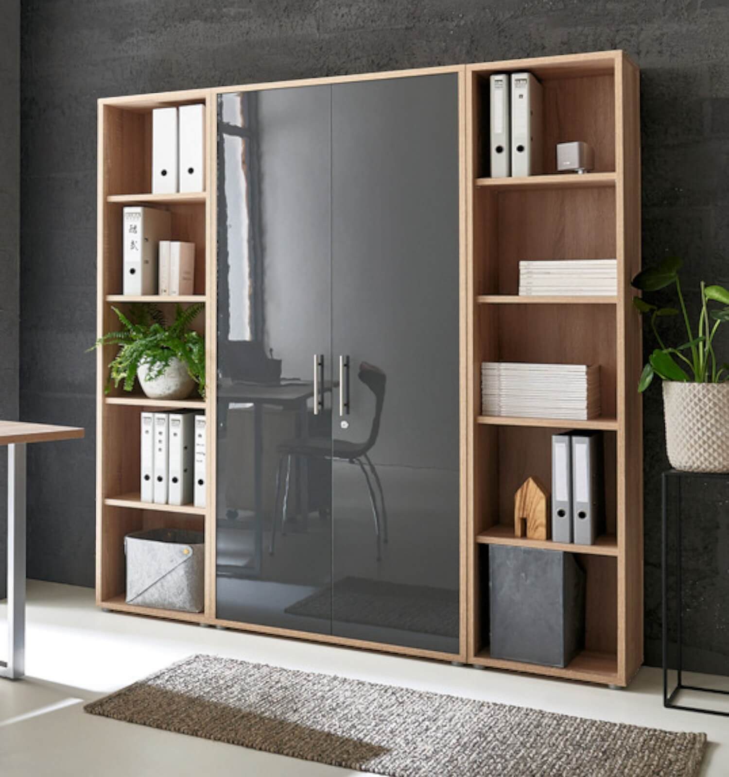 moebel-dich-auf Aktenschrank OFFICE EDITION (Set 3, abschließbar, Metallgri günstig online kaufen