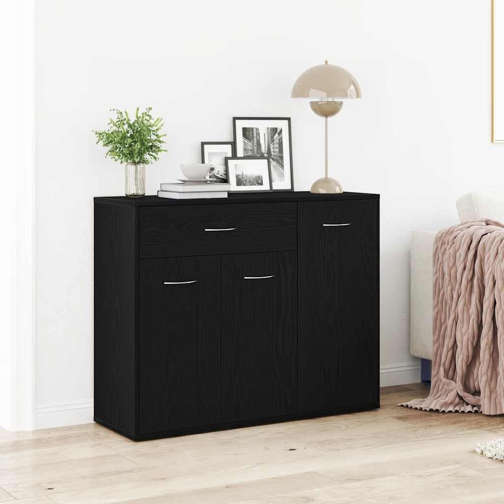 vidaXL Sideboard Sideboard Schwarze Eiche 88x30x70 cm Holzwerkstoff (1 St) – Bild 2 von 5