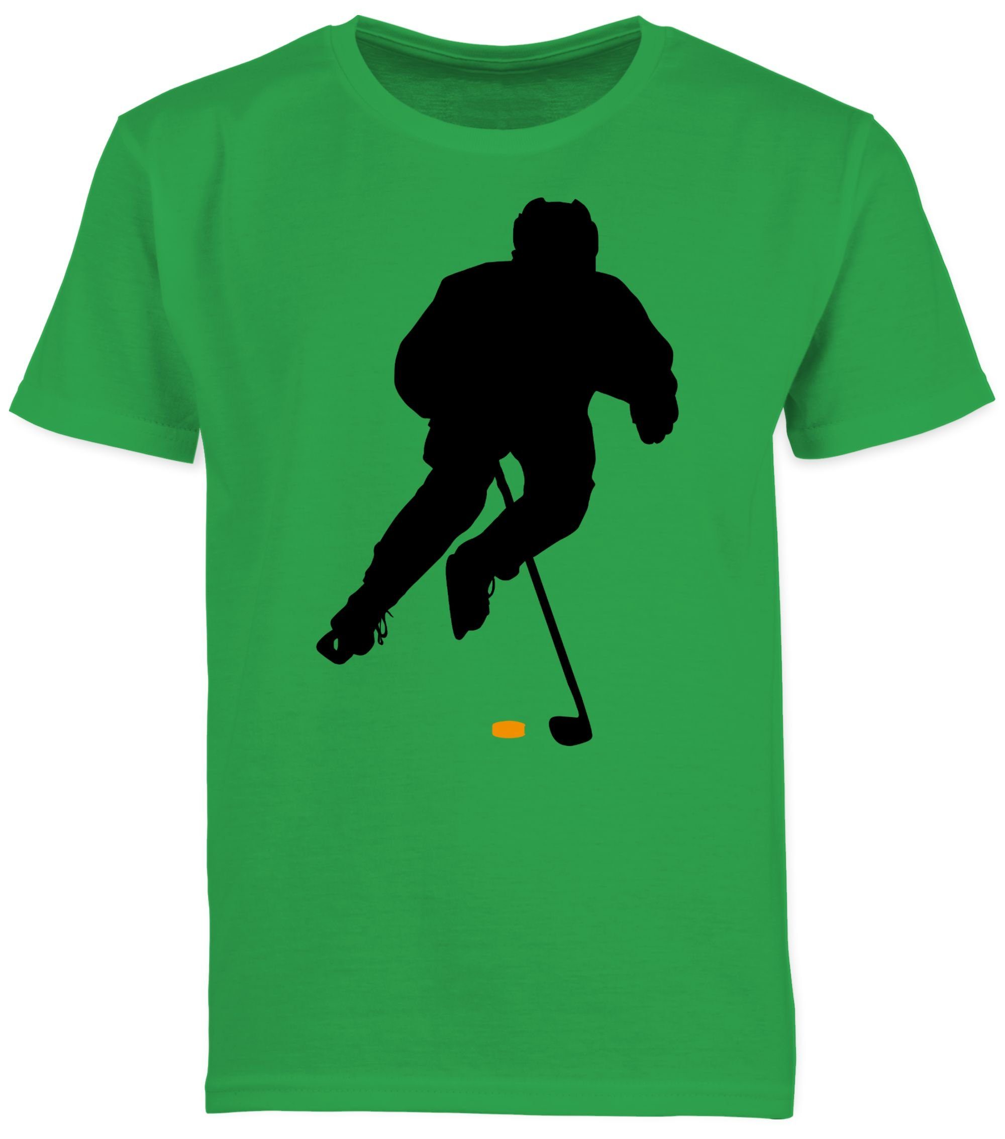 Kleidung Spieler Grün 3 Eishockey T-Shirt Shirtracer Sport Kinder