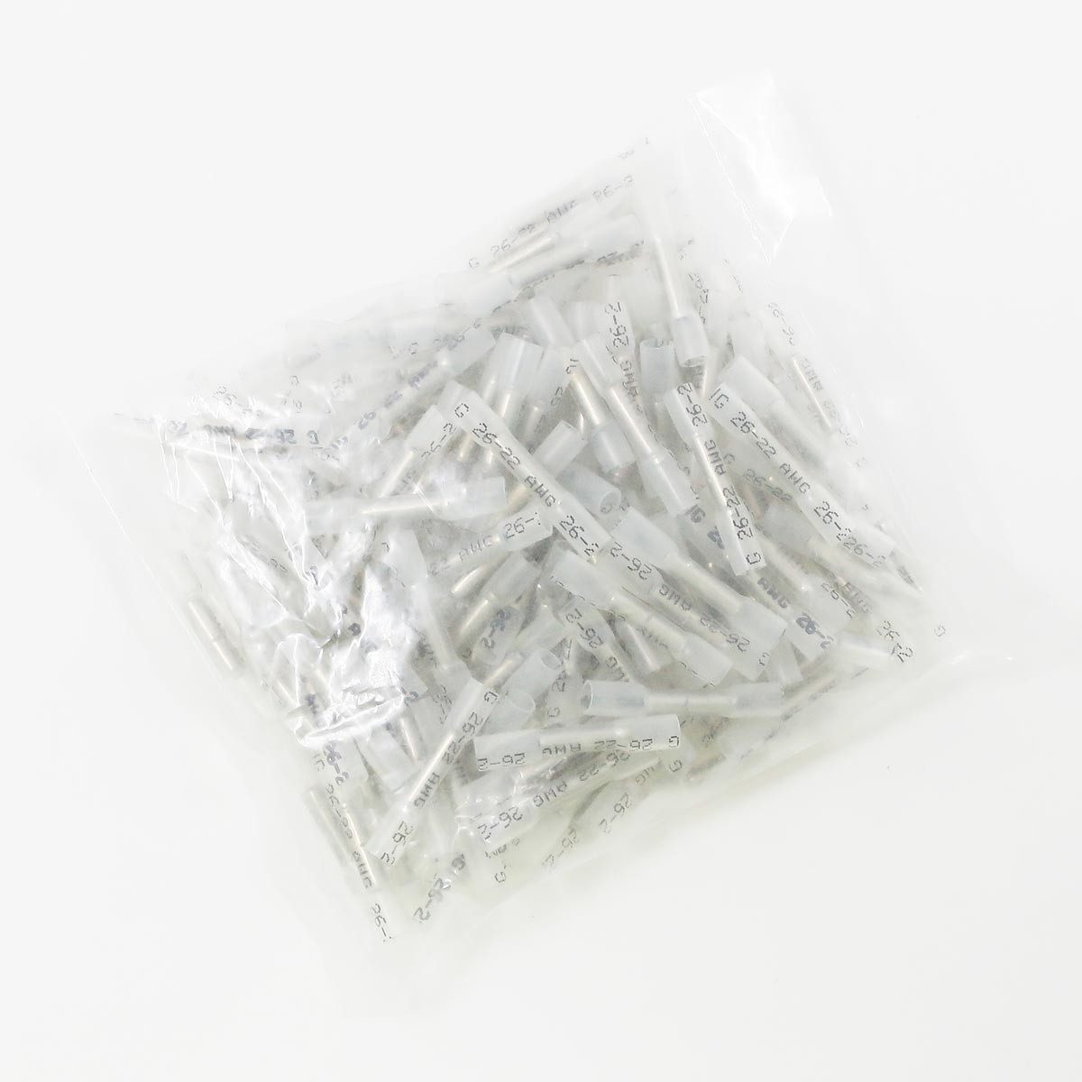 world-trading-net Quetschhülse Stoßverbinder schrumpfbar weiß, 0,3-0,5mm² 150 Stk