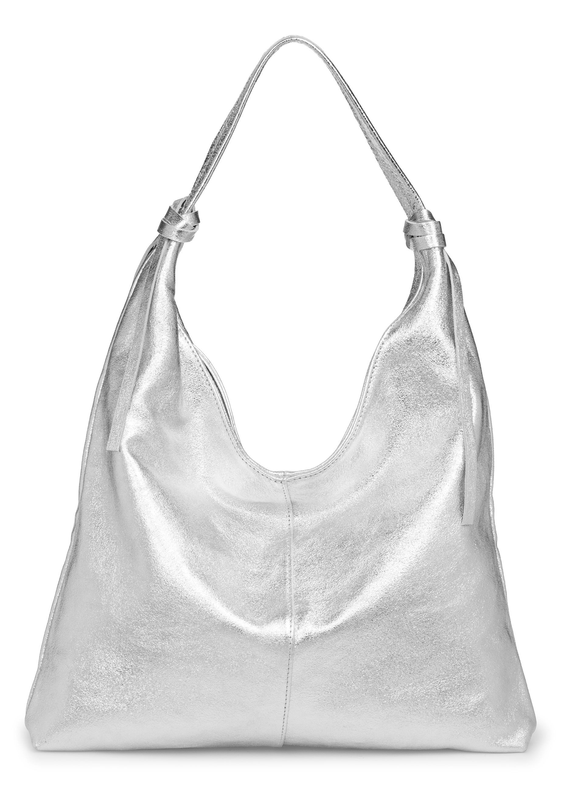 Caspar Schultertasche Lässige Leder Shopper große Damen Tasche - PREMIUM LINE- Modell No.817, leicht, elegant & unempfindlich - 100% Echtleder - Handmade in Italy