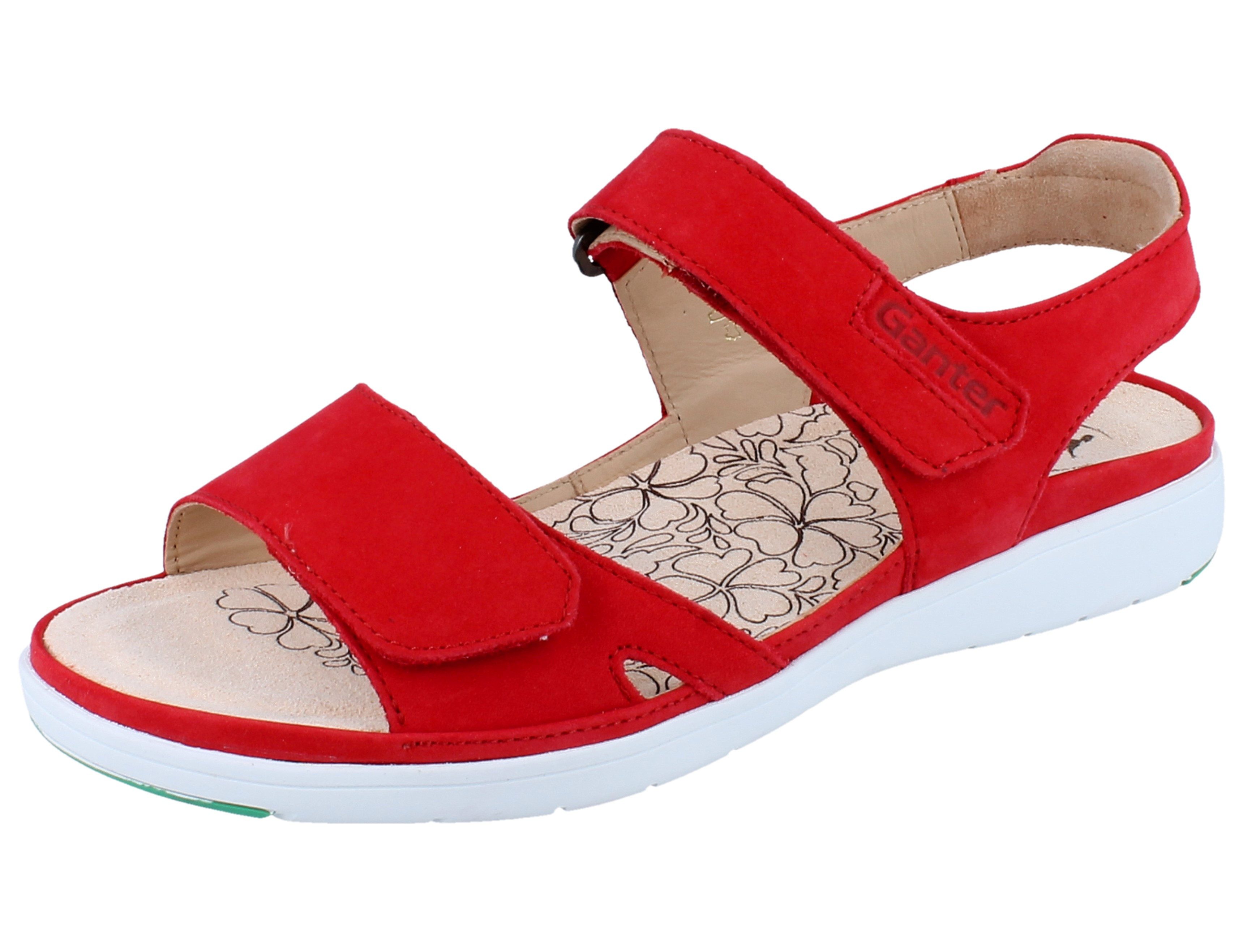 Ganter GANTER Gina G Sandale red/Softnubuk - Größe: 36 Sandale Wechselfußbett