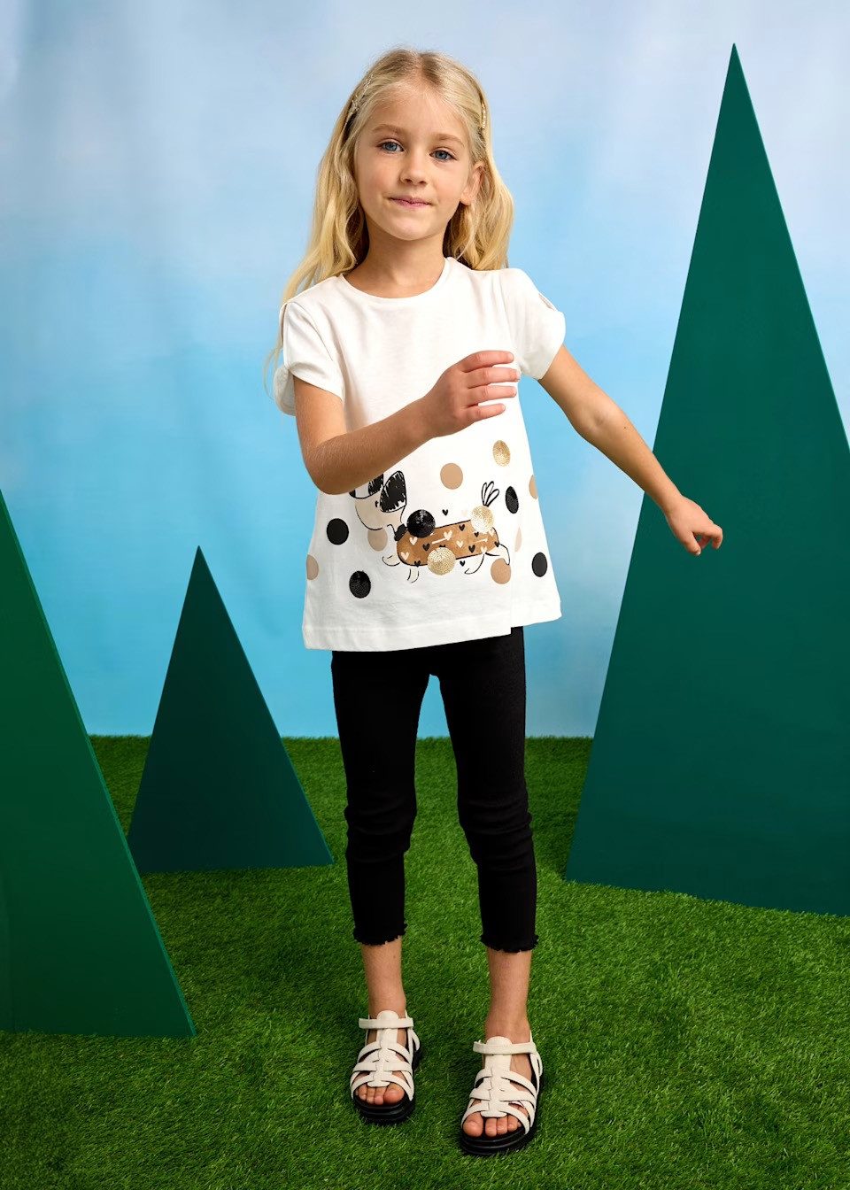 Mayoral Print-Shirt Set Leggings und T-Shirt Hund Mädchen (370664)