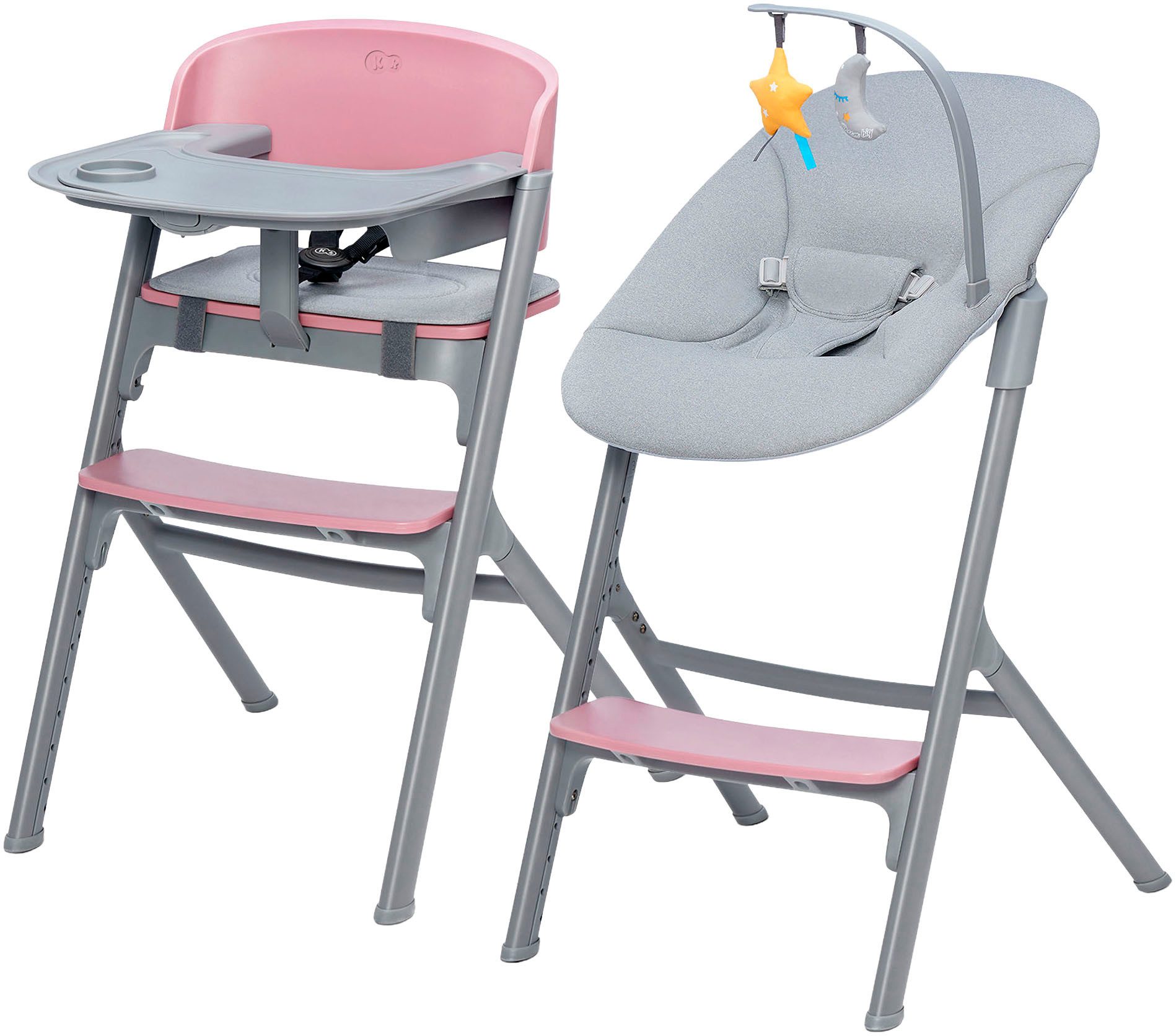 Kinderkraft Kombihochstuhl LIVY mit CALMEE Wippe (Set, 2 St), mit Wippe