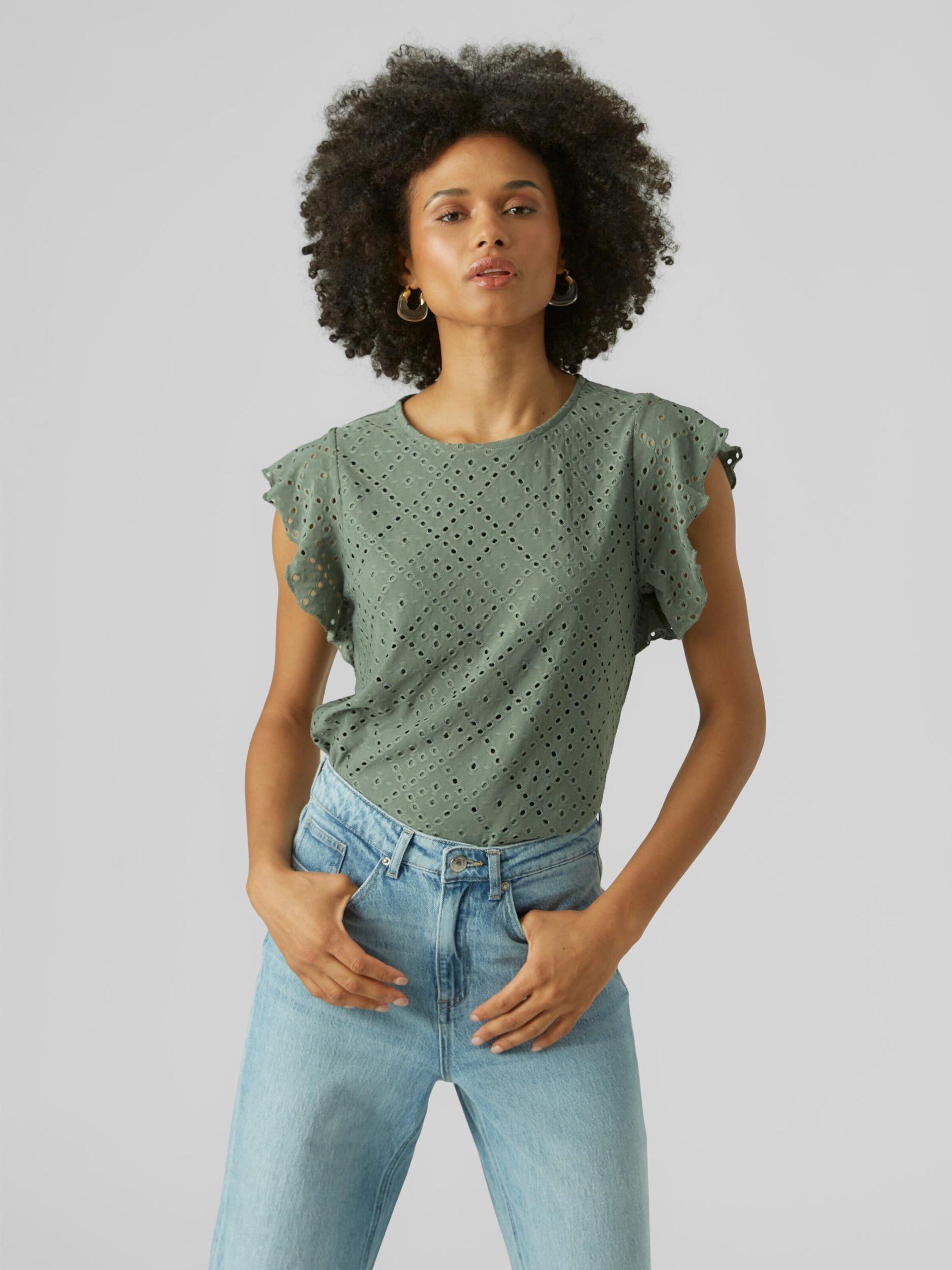 Vero Moda Funktionsbluse Tassa (1-tlg) Lochmuster günstig online kaufen