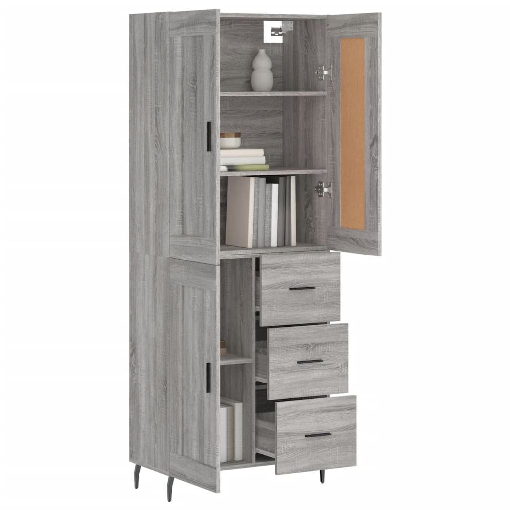 vidaXL Highboard Highboard Grau Sonoma 69,5x34x180 günstig online kaufen