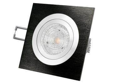 SSC-LUXon LED Einbaustrahler QF-2 LED-Einbauleuchte Spot Alu schwarz schwenkbar, 4,9W neutralweiss, Neutralweiß
