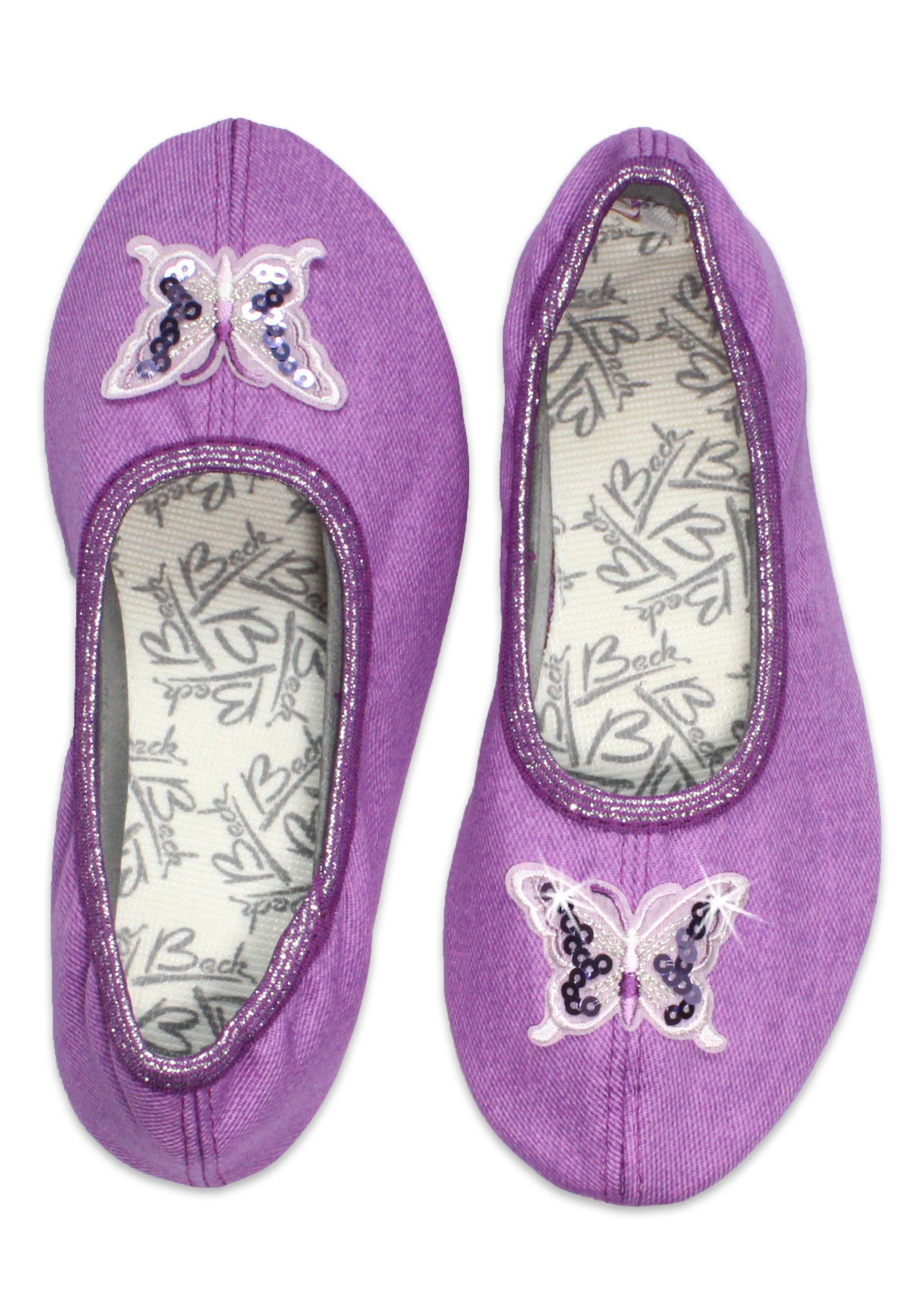 Schläppchen Schmetterling Gymnastikschuh