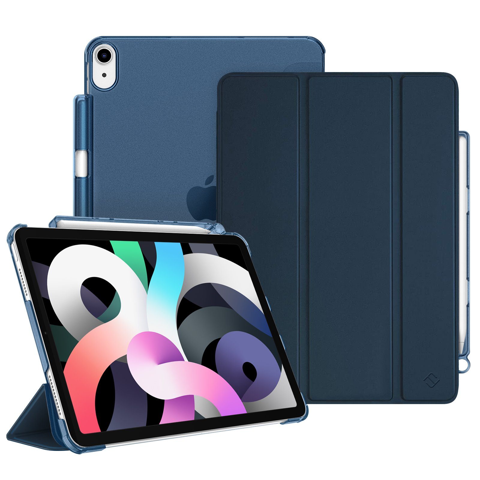 Fintie Tablet-Hülle für iPad Air 11'' M4/M3/M2(2026/2025/2024), iPad Air 5/4 Gen 2022/2020 10.9 Zoll, mit Stifthalter, ultradünne leichte Hülle mit transparenter Rückseite