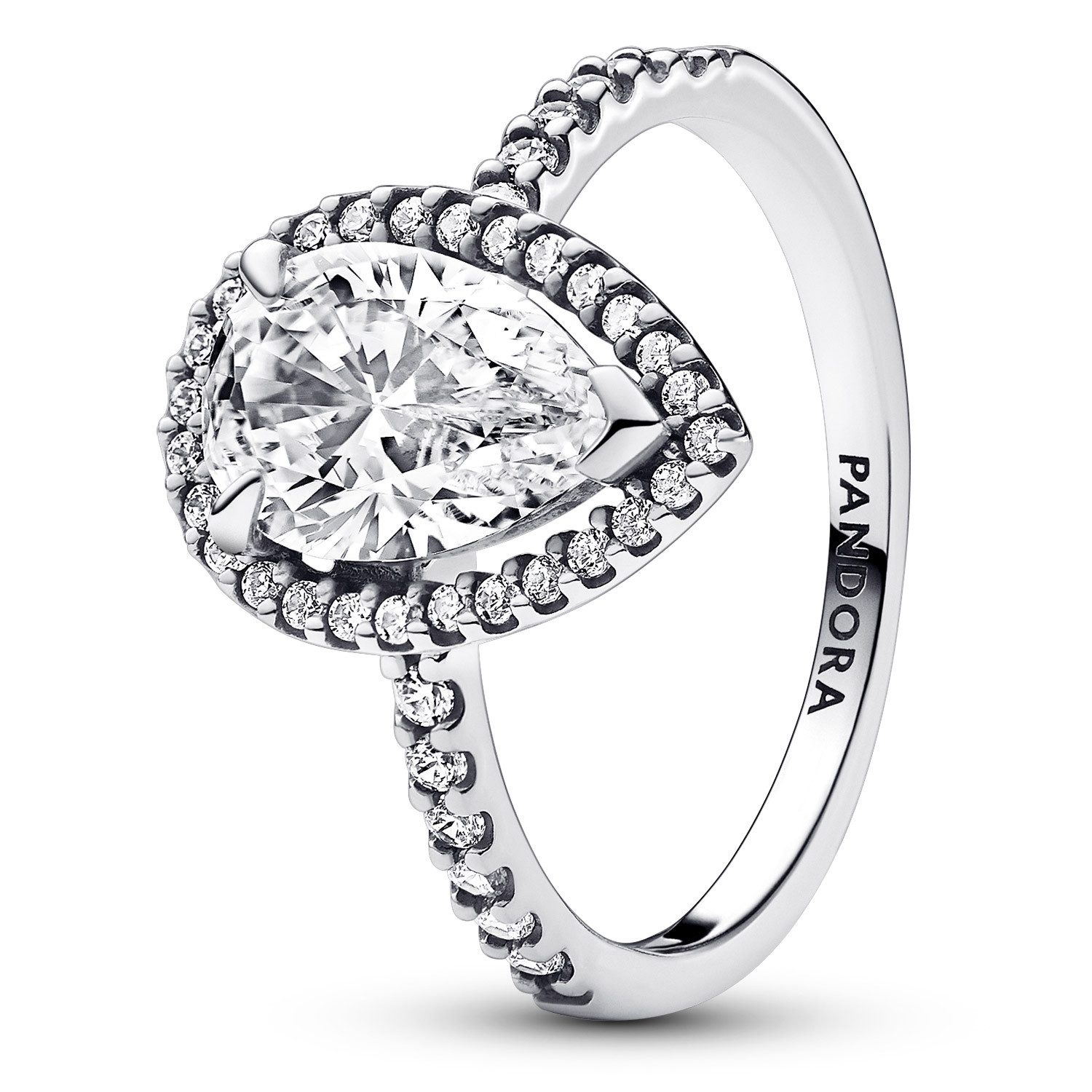 Pandora Silberring für Funkelnde Birne mit Heiligenschein Groß günstig online kaufen