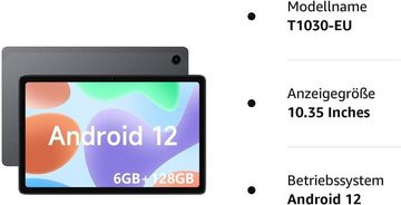 ALLDOCUBE Tablet (10", 128 GB, Android 12, Android Tablet - 6GB RAM, 128GB ROM Unisoc T618 BT 5.0, Schwarz)