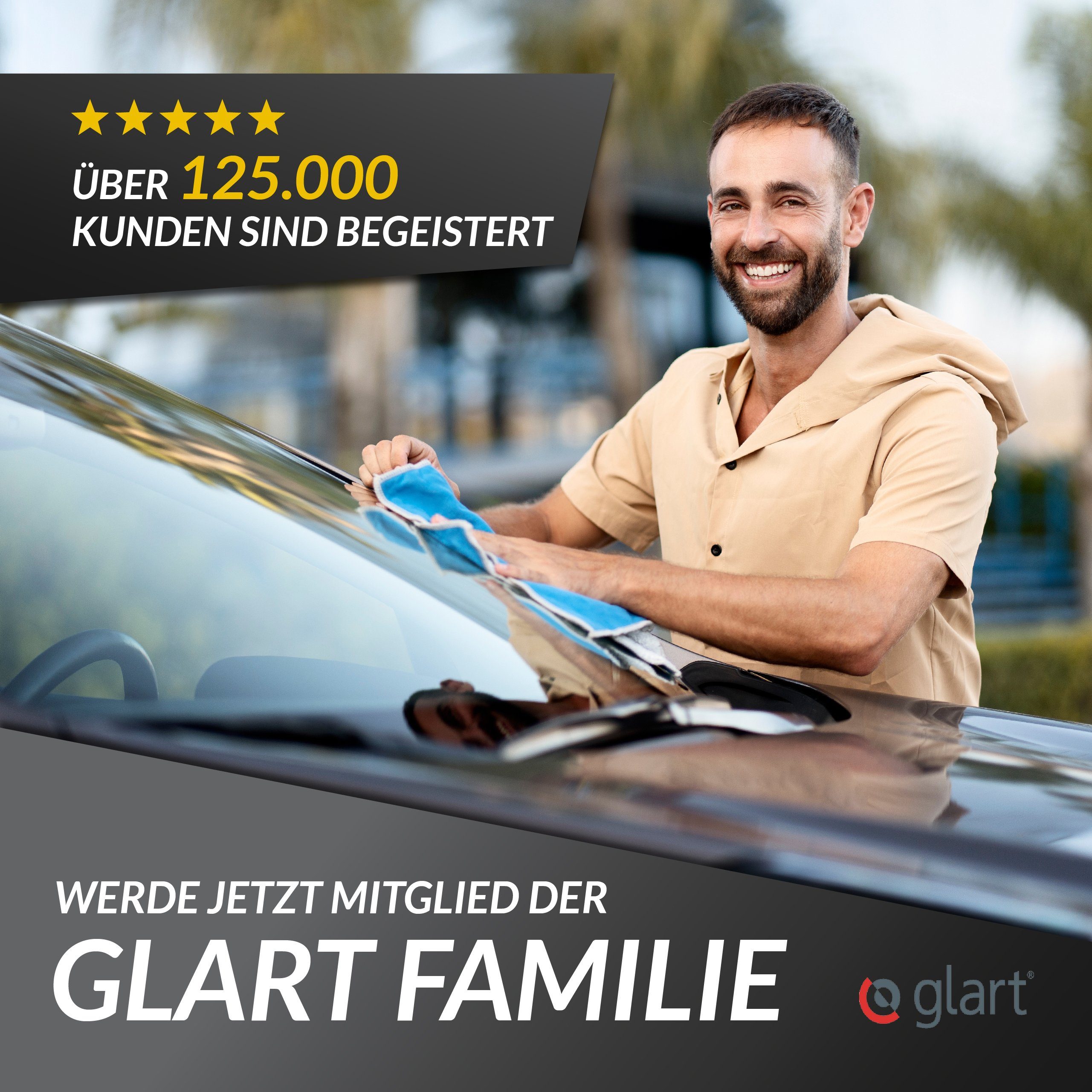 Glart 44WG6 Auto Mikrofasertuch Mikrofasertuch 90x60cm Saugstarkes Kfz XXL 6x Trockentuch