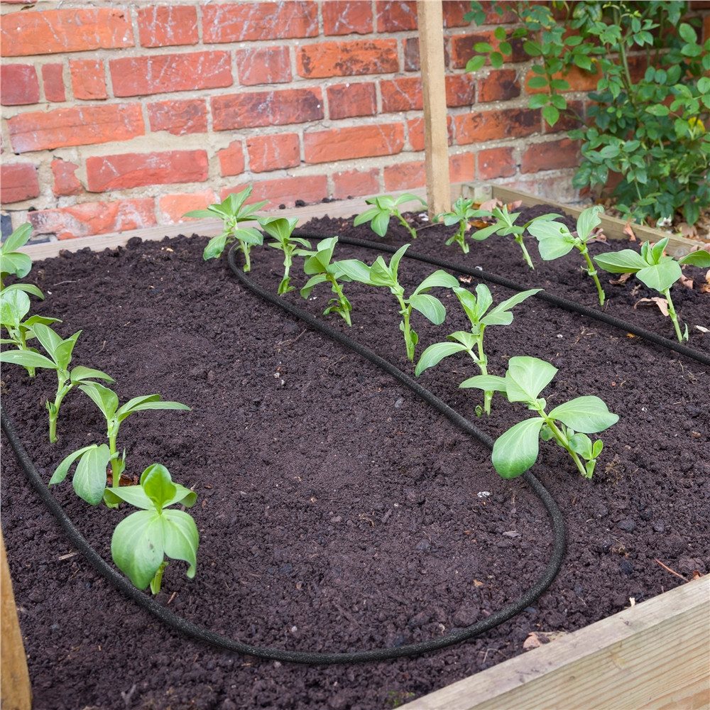 Yaheetech Gartenschlauch 30m/50m x 16mm, Perlschlauch Tropfschlauch mit Verbindungsstück