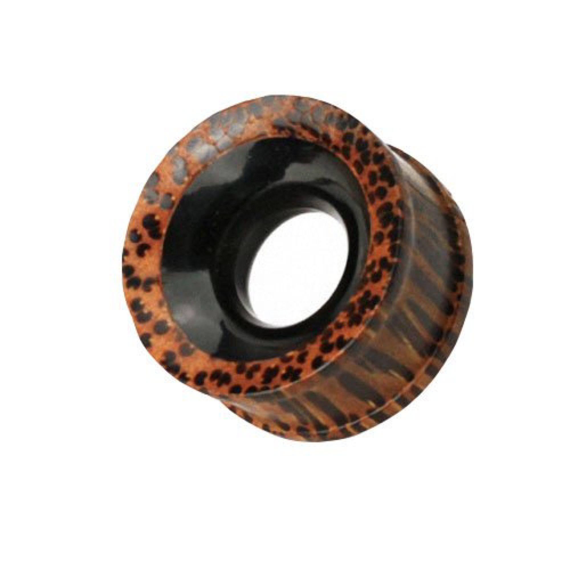 Plug Piercing Organic Holz mit Horn Inlay Double Flared