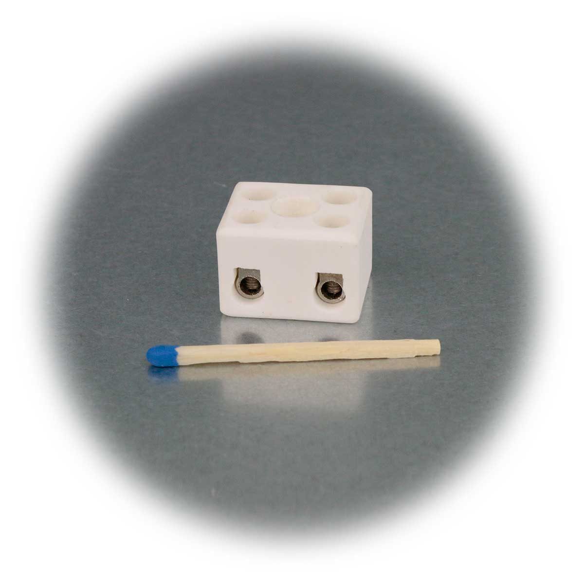 Sintron Lüsterklemme Porzellan Lüsterklemme, 2-Fach, 2,5mm², 15x22x18mm