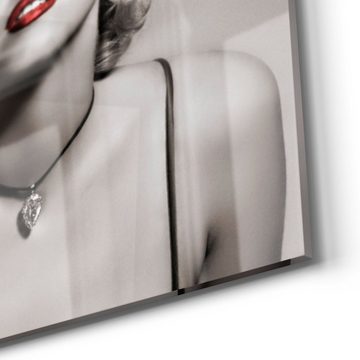 DEQORI Glasbild 'Elegante Marilyn Monroe', 'Elegante Marilyn Monroe', Glas Wandbild Bild schwebend modern