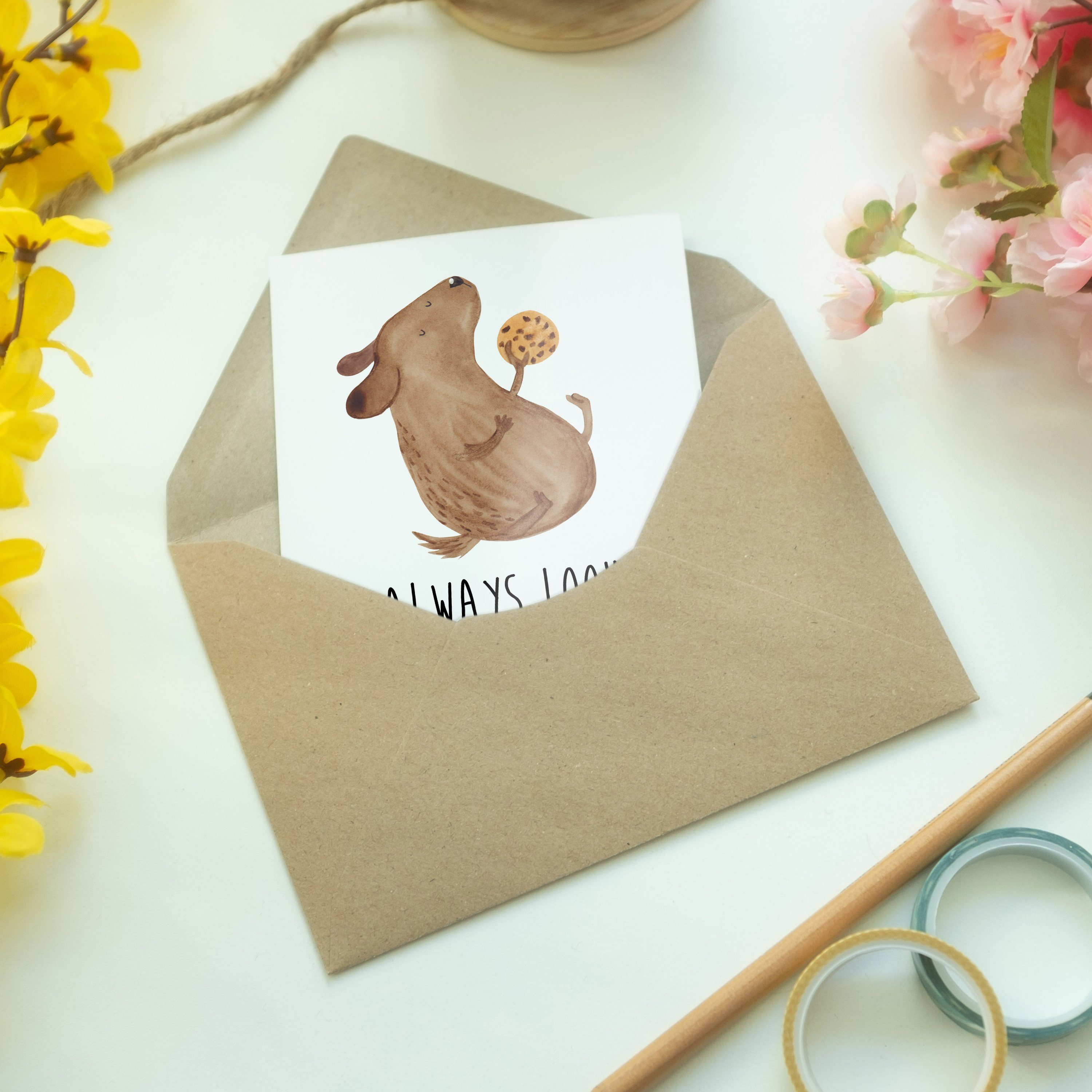 Hund Mr. Hochzeitskarte, Geburtstagskarte - - Panda Weiß Karte, Grußkarte Geschenk, & Mrs. Keks
