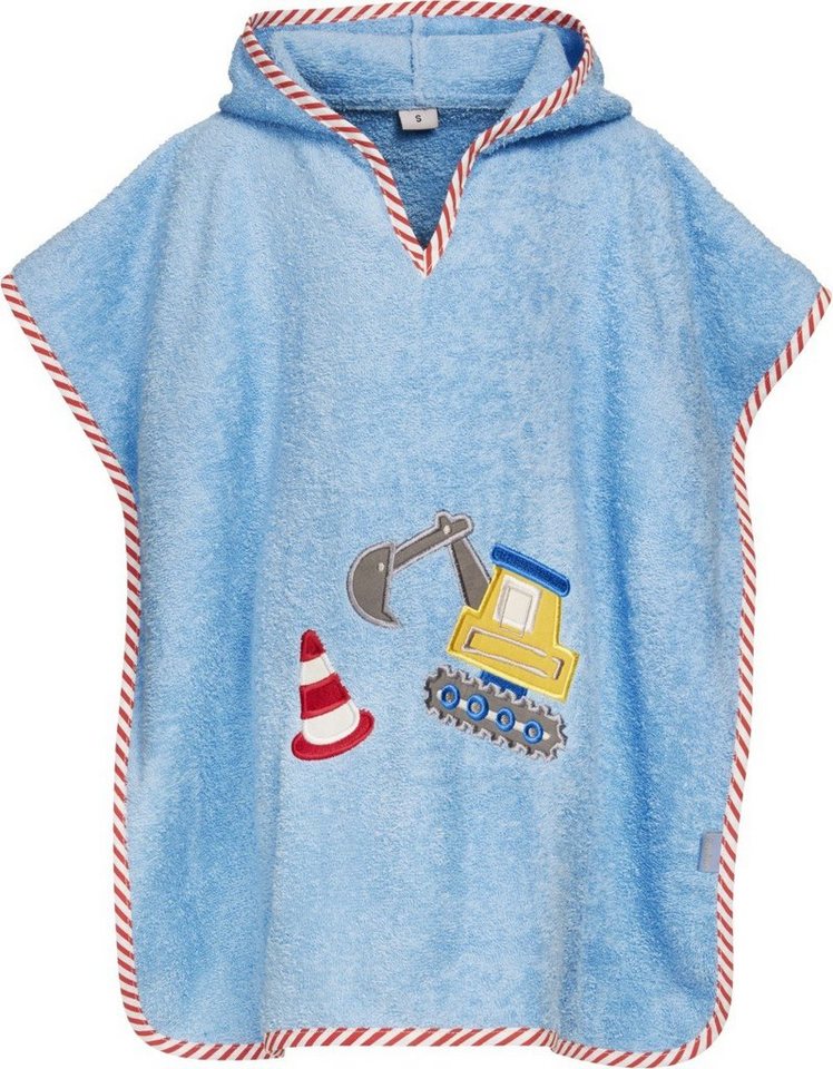 Playshoes Badeponcho Frottee-Poncho Bagger, Badeponcho aus flauschigem und  saugfähigem Frottee