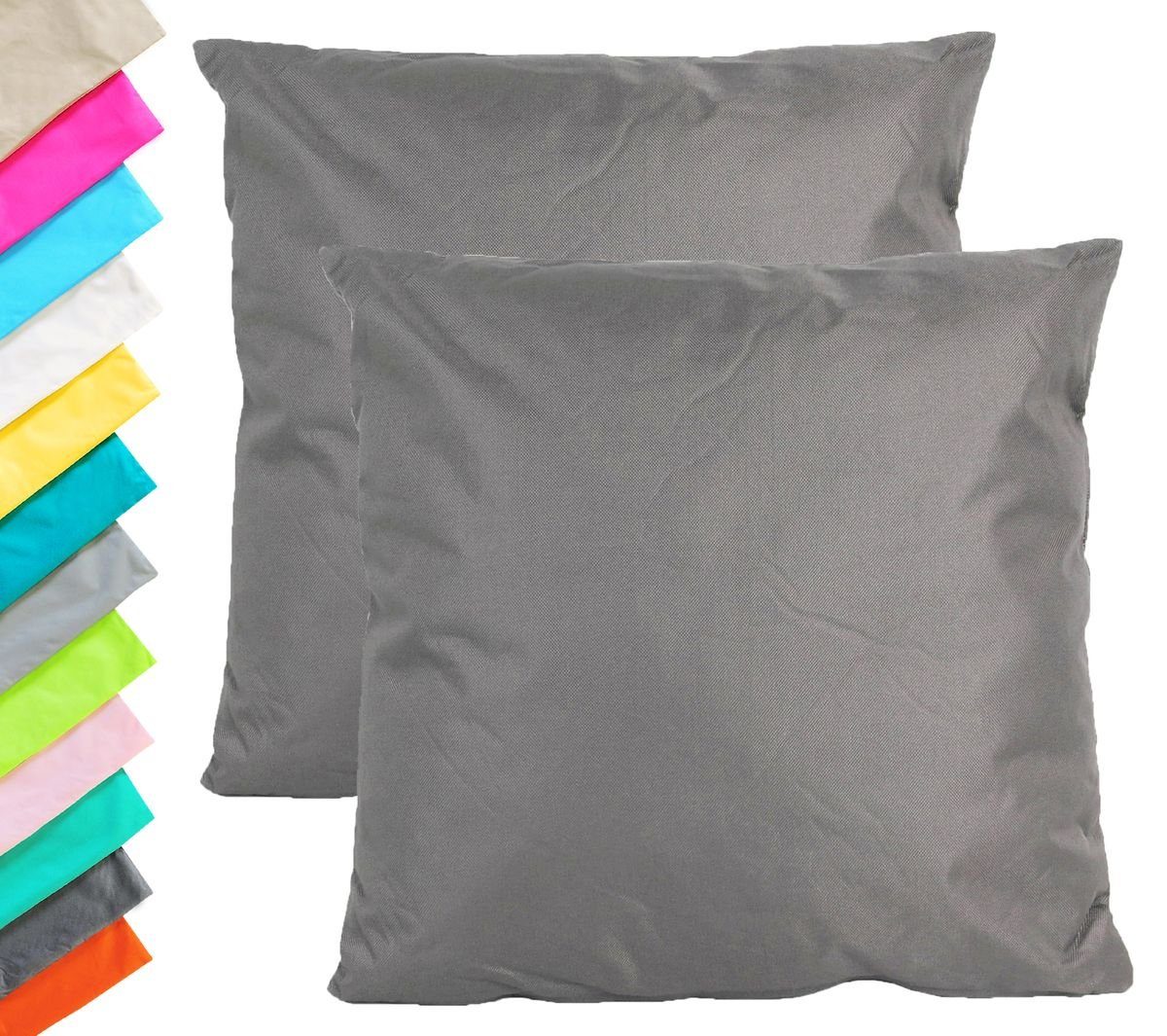 JACK Декоративные подушки 2x Outdoor Lounge Подушки 45x45cm Декоративные подушки Set mit Füllung Wasserfest, mit Lotus-Effekt, Robust, Strapazierfähig, für Innen & Außen geeignet