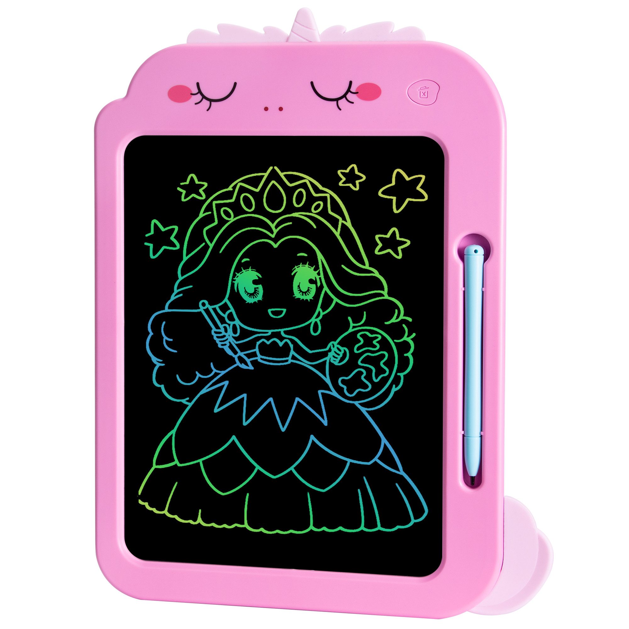 BRAIDOL Zaubertafel Zaubertafel LCD Schreibtablett, 10-Zoll buntes Doodle Board für Kinder, (Packung, Grafiktablet, Griffel, elektronische Zeichnung Tablet Zeichnung Pads), Ideales Geschenk und Lernspielzeug,Geschenke für 3–6-Jährige