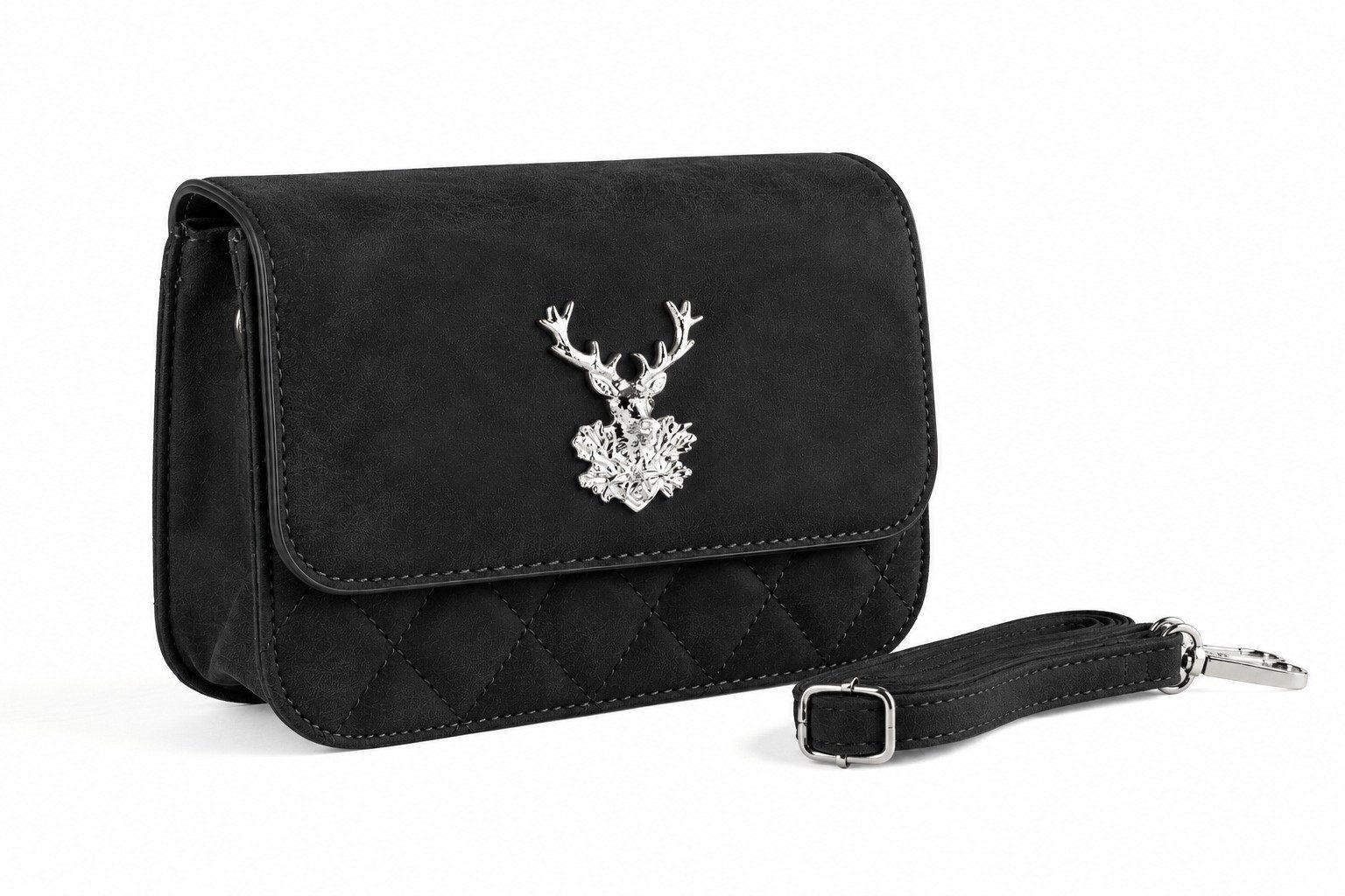 Der Trachtler Trachtentasche Damen Dirndltasche mit Hirsch-Zierteil, - stilvolles Trachten-Accessoire