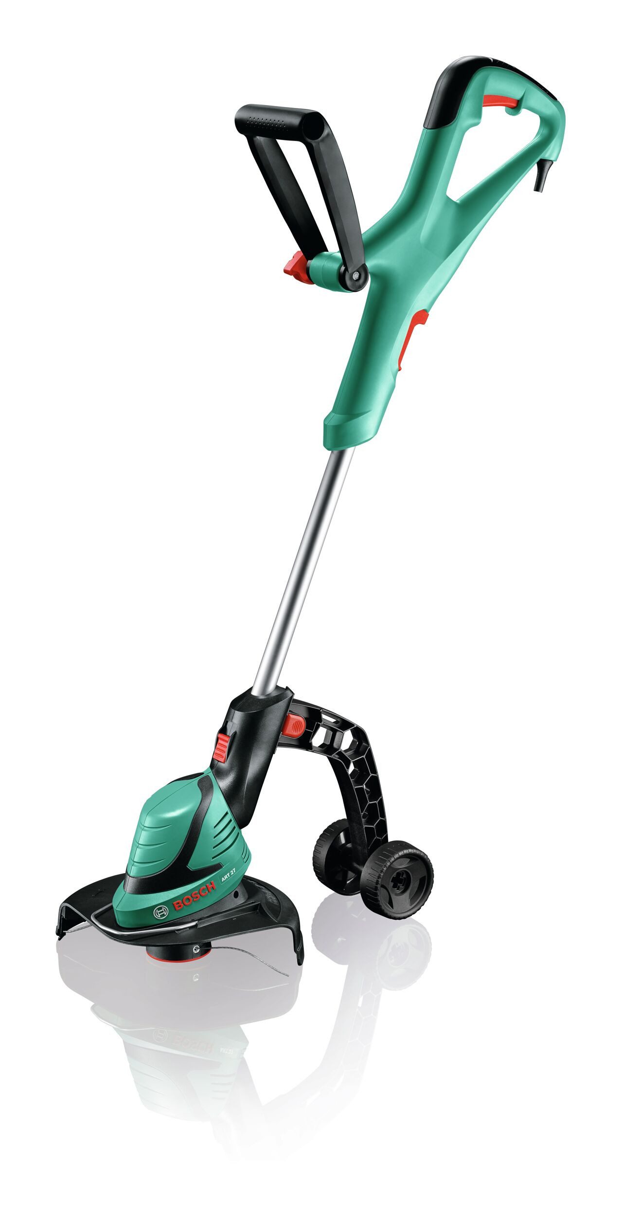 BOSCH Elektro-Rasentrimmer ART 27, 27 cm Arbeitsbreite Faden, Mit Räder-Set - im Karton