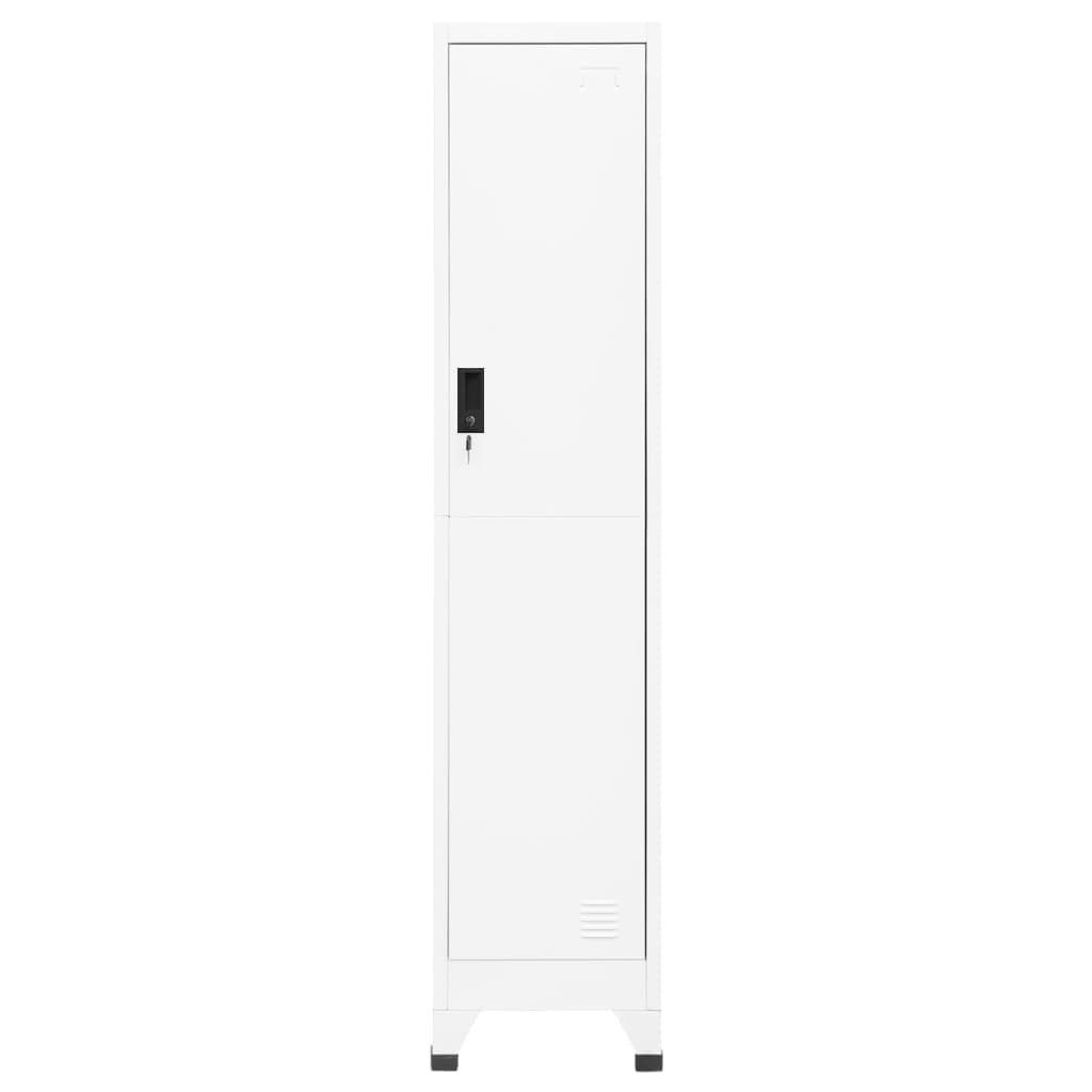 vidaXL Kommode Schließfachschrank Weiß 38x45x180 cm Stahl (1 St)