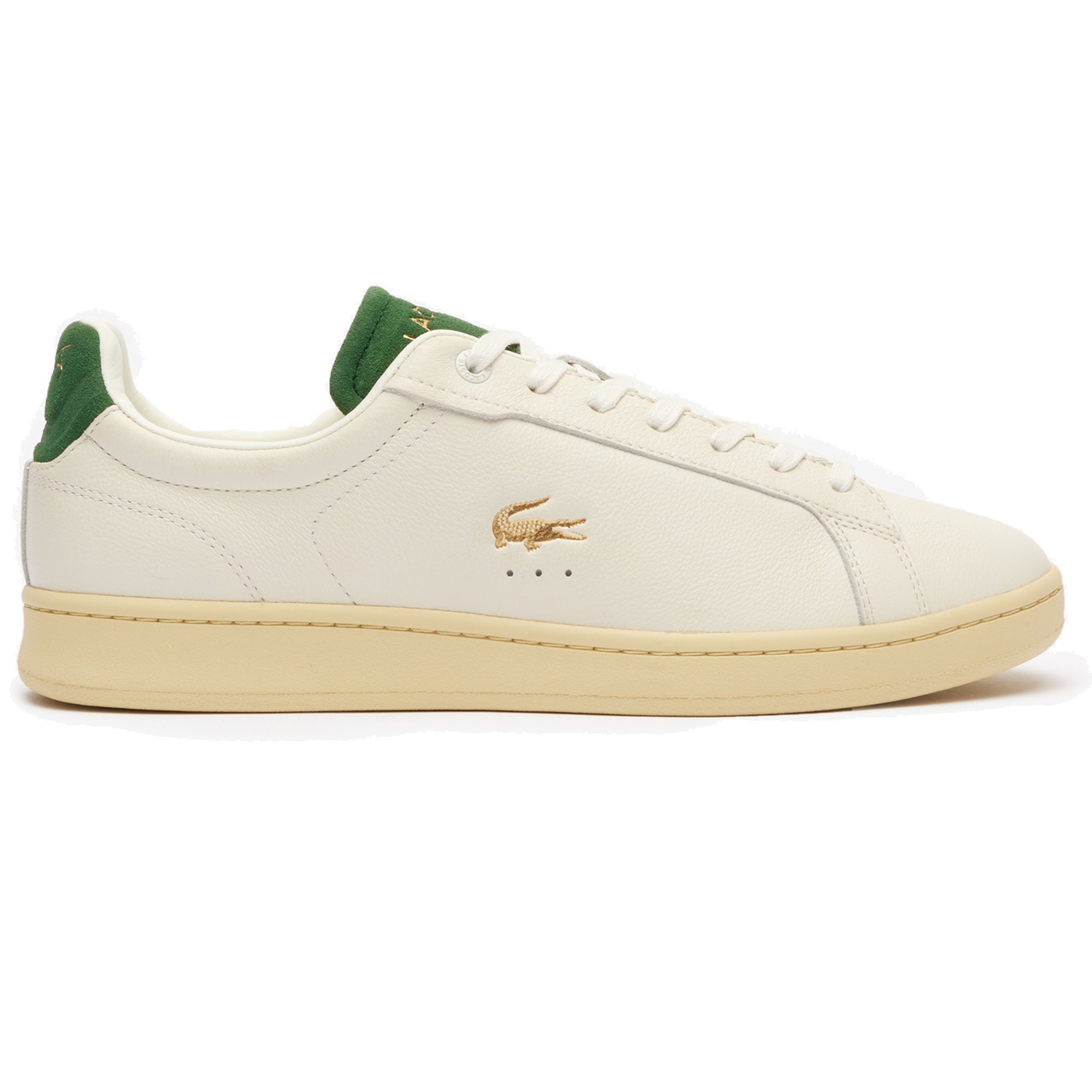 Lacoste CARNABY PRO AUS LEDER Sneaker Herren Sneaker Logo in Goldblatt-Prägung