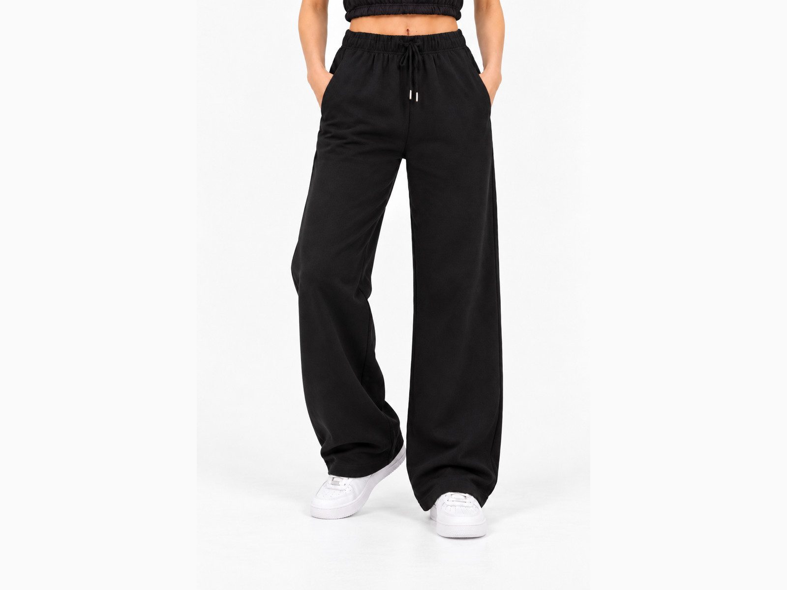 R-CAMP Jogginghose Jogginghose Damen Baumwolle Weites Bein Hosen (Packung, 1-tlg., Jogginghose für Damen) Baumwolle Damen Freizeithose Sporthose Trainingshose, modisch, bequem